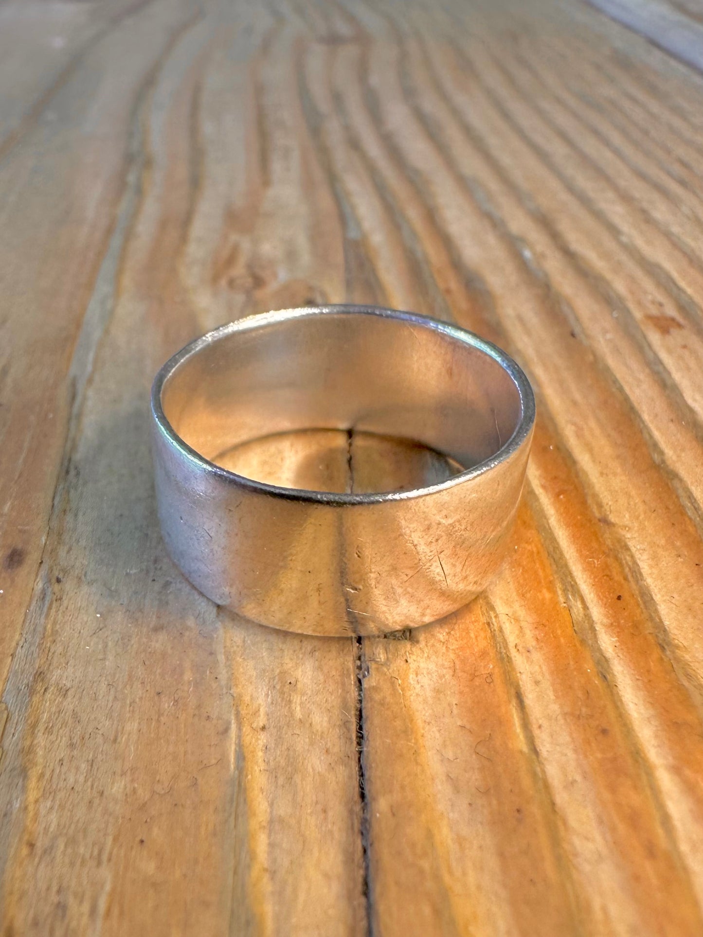 Wide Band 925 Sterling Silver Size Q Ring