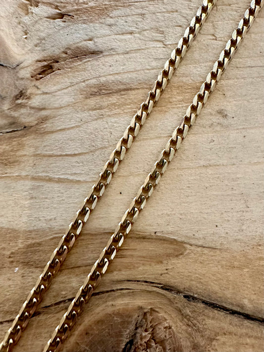 Vintage Curb Chain 9ct Gold 24 inch Necklace