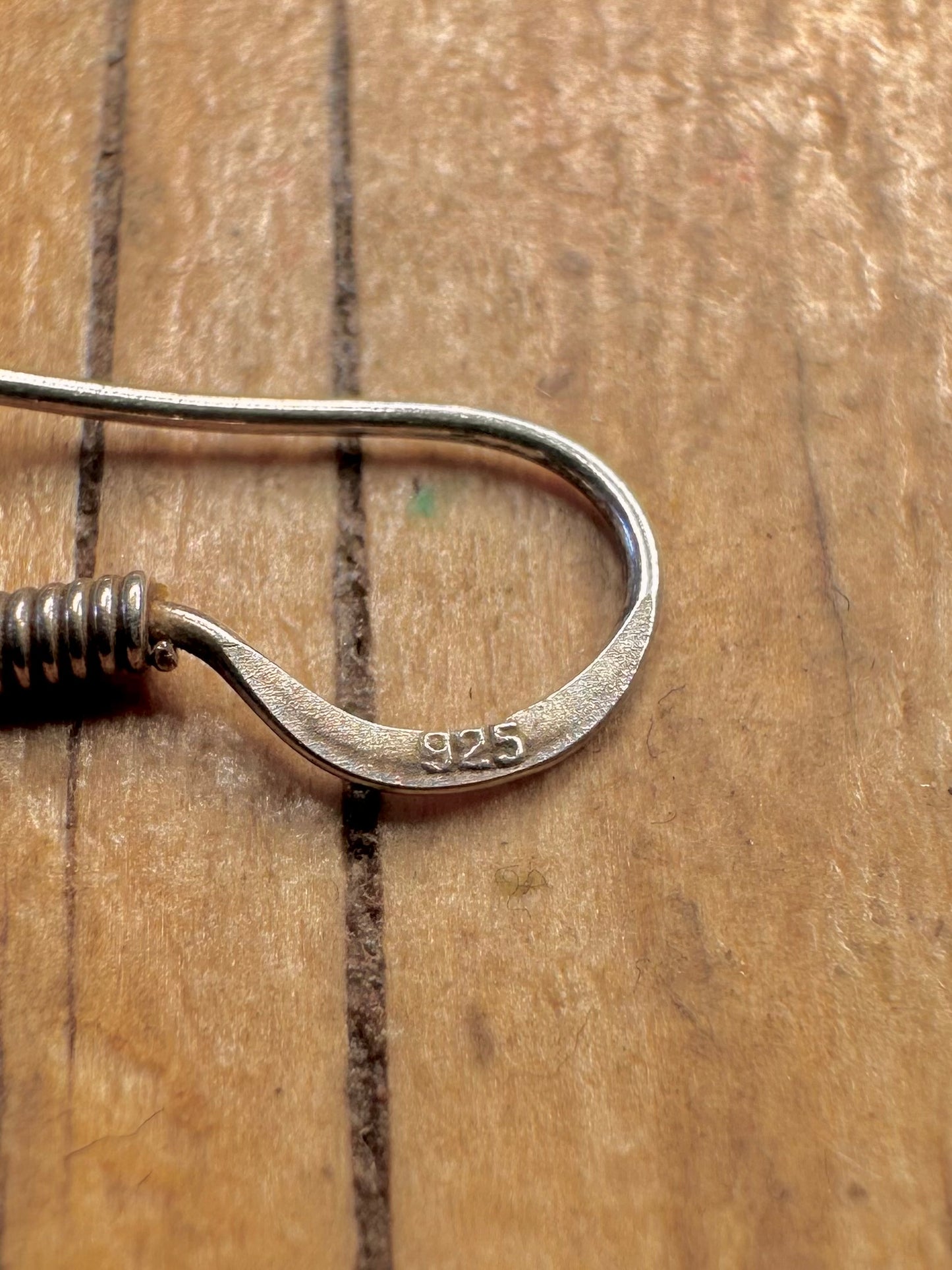 Vintage Swirl Dangle 925 Sterling Silver Earrings