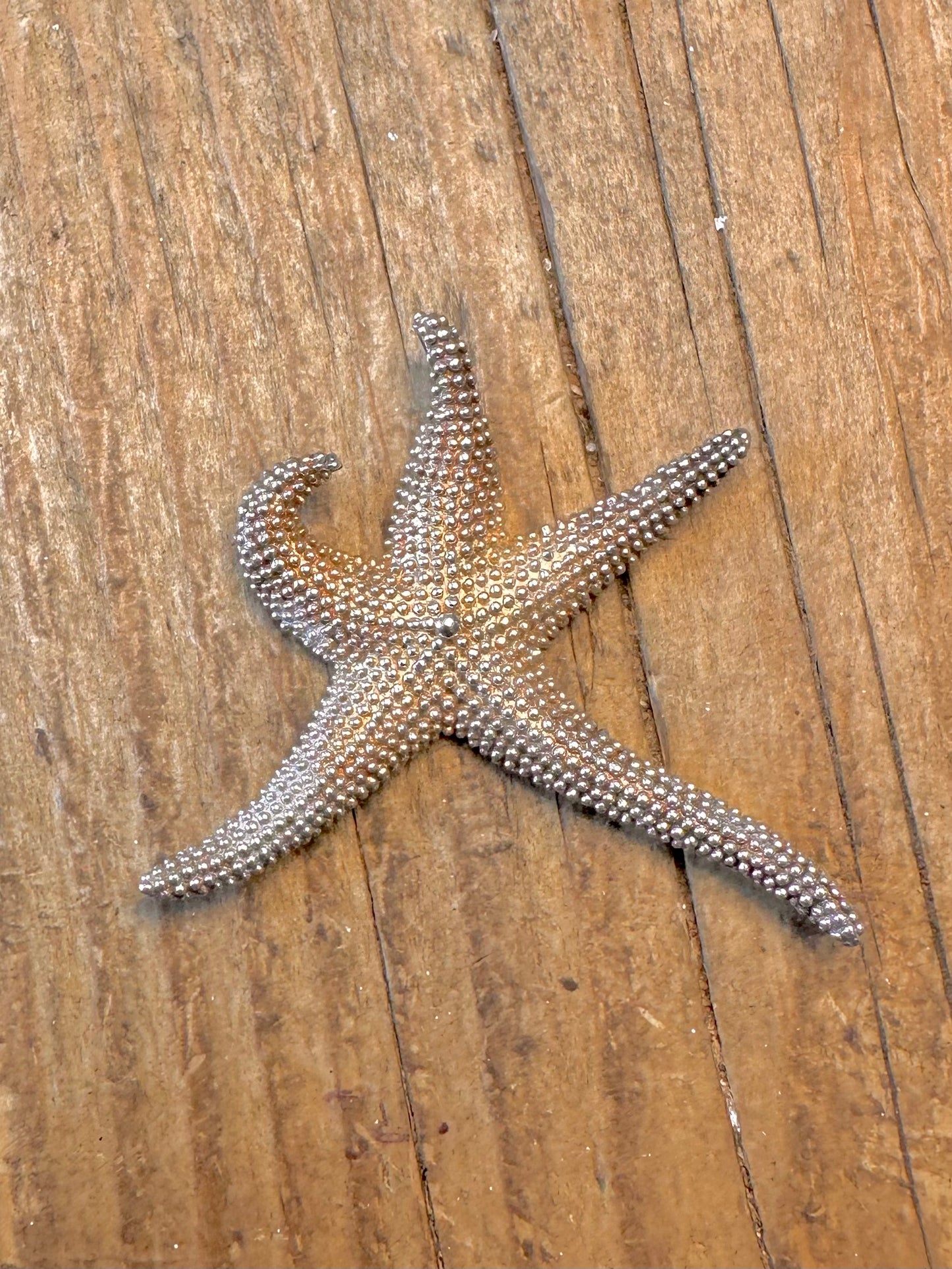 Textured Star Fish 925 Sterling Silver Pendant