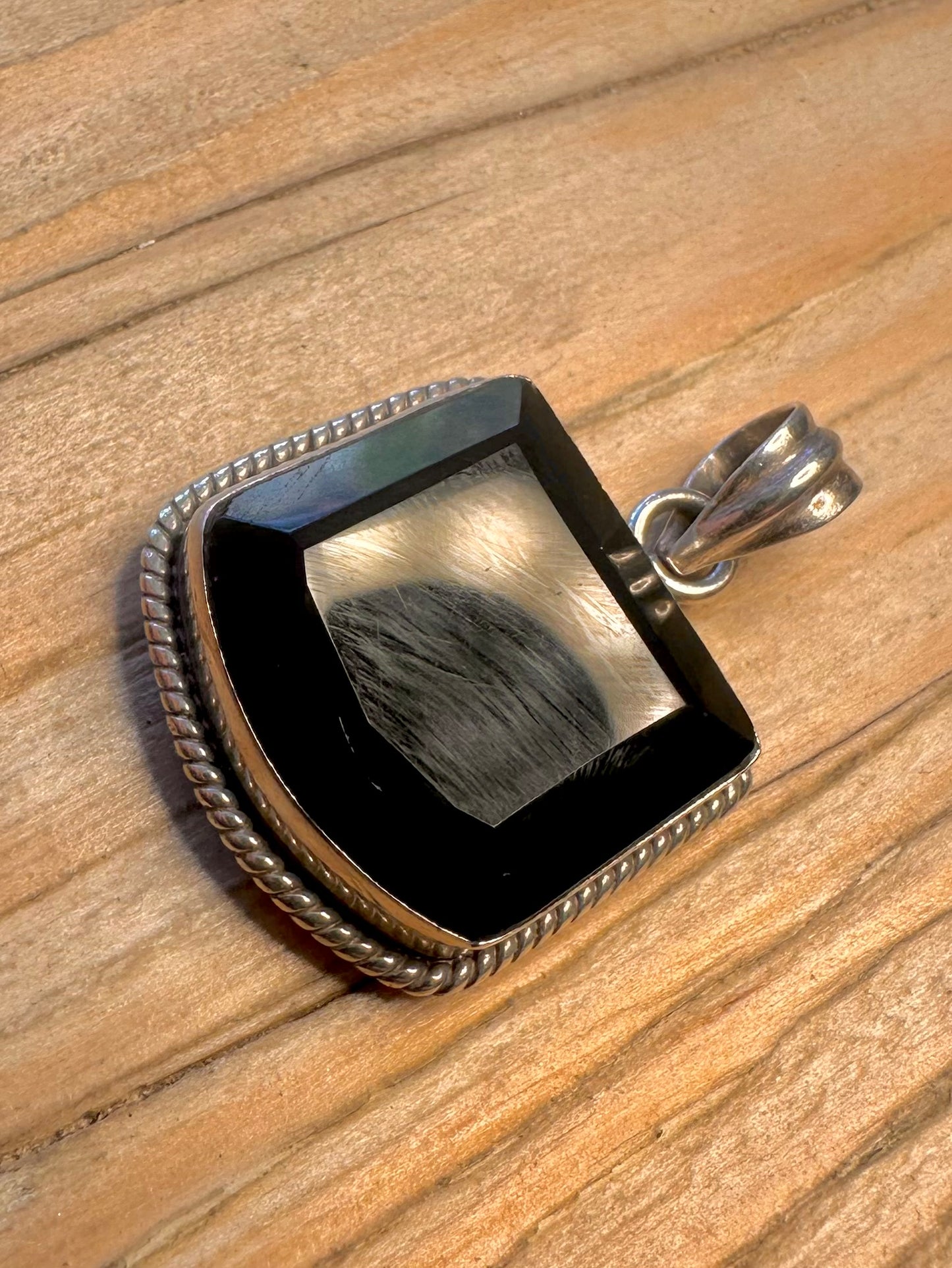 Vintage Dark Purple 925 Sterling Silver Pendant