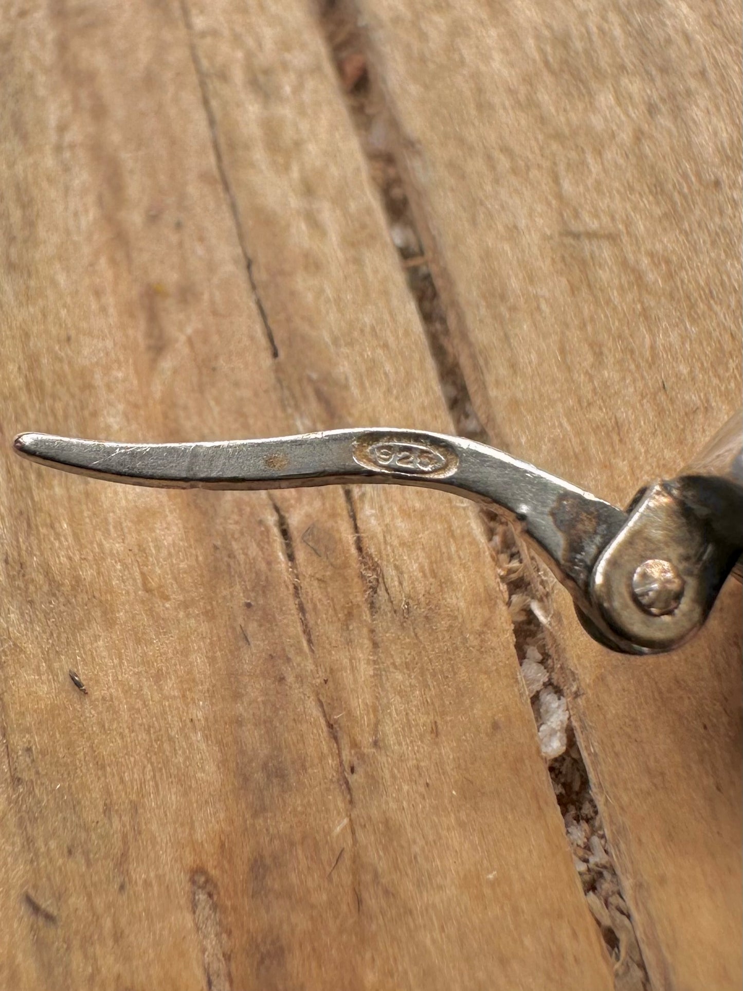 Vintage Chunky Twisted Hoops 925 Sterling Silver Earrings