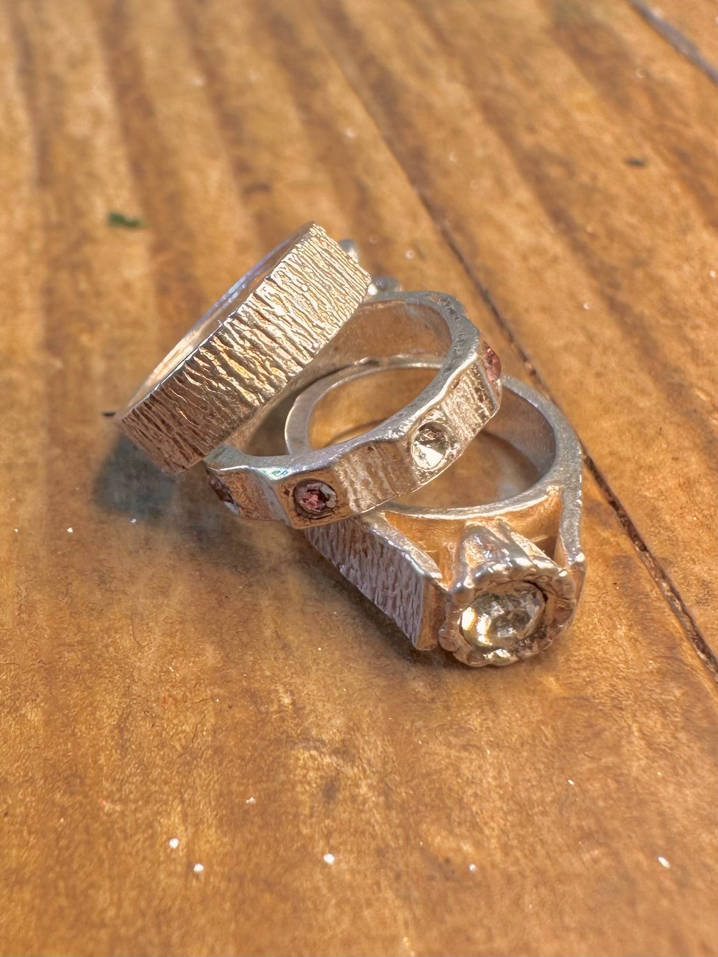 Trio-Ringe Charms 925 Sterling Silber Anhänger