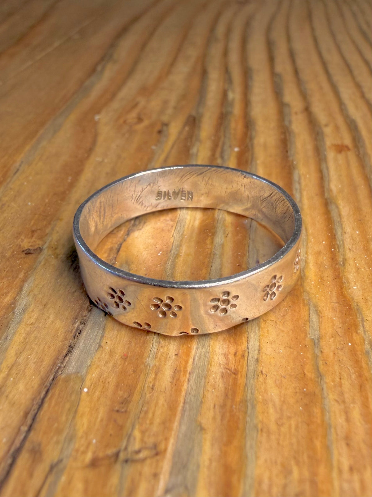 Daisy Flower Band 925 Sterling Silver Size Y Ring