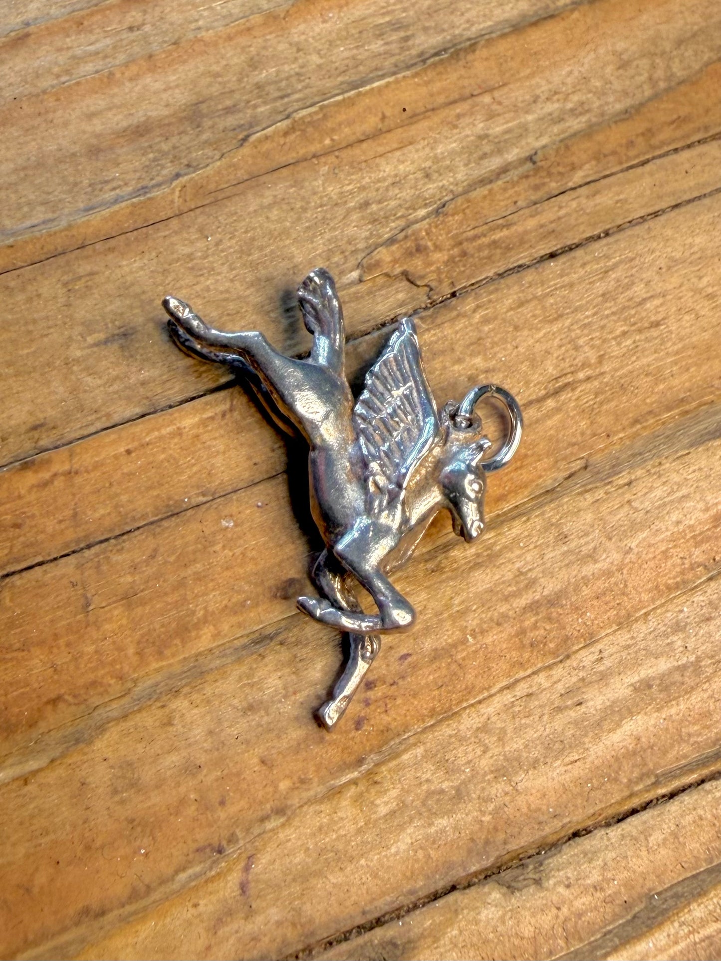Pegasus Flying Charm 925 Sterling Silver Pendant