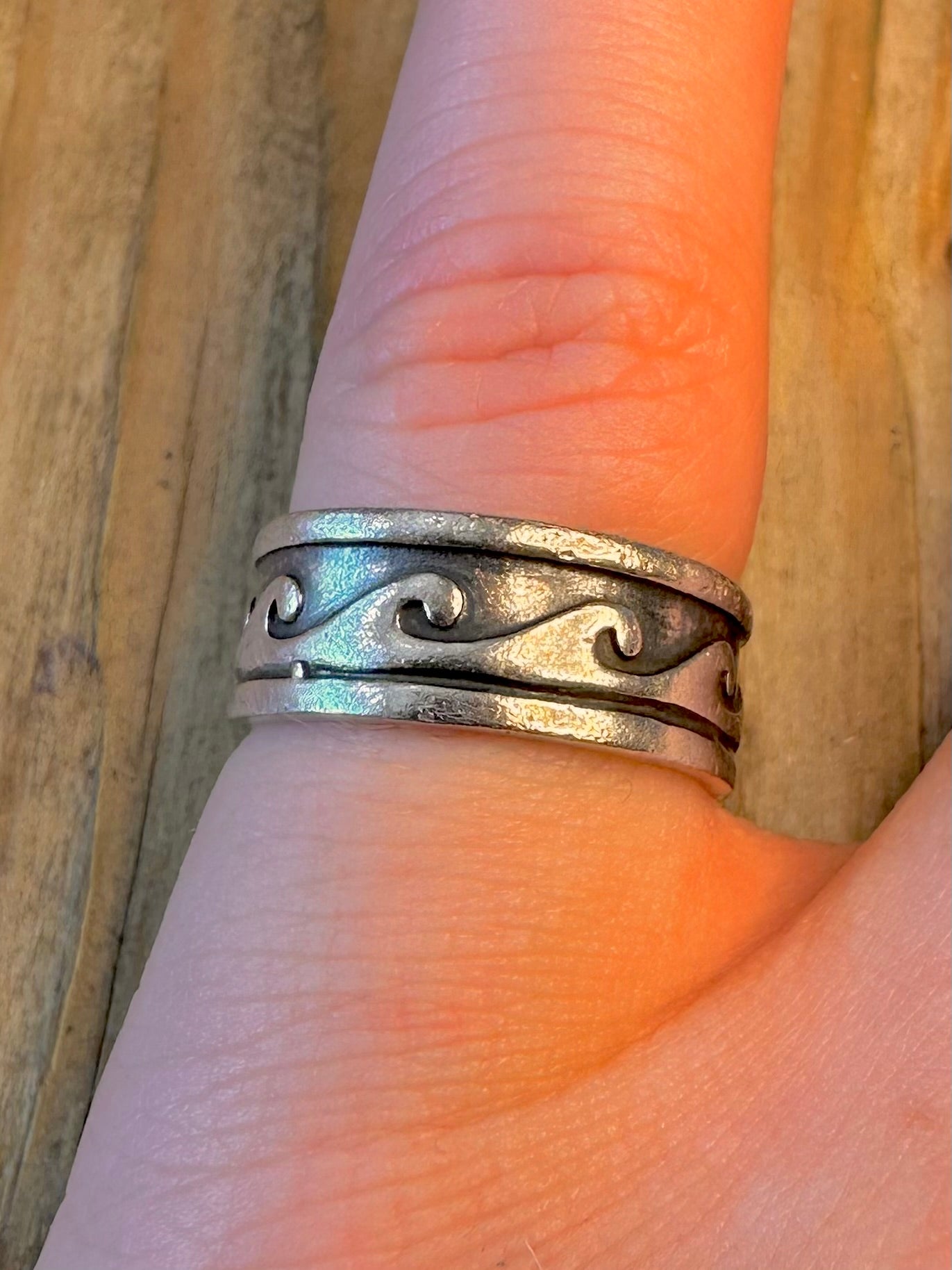 Wave Band Mexico 925 Sterling Silver Size L Ring