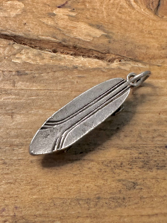 Vintage Skateboard 925 Silver Charm Pendant