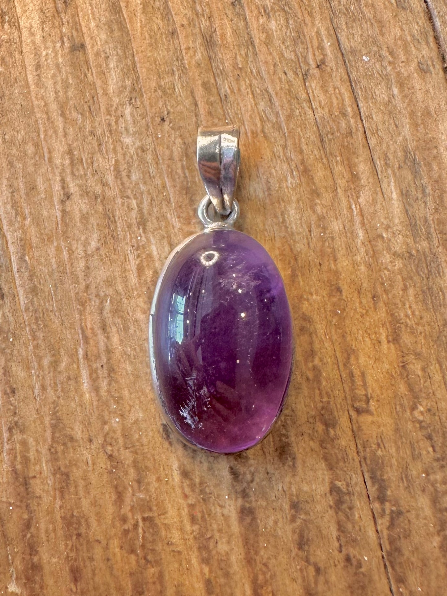 Amethyst Oval 925 Sterling Silver Pendant