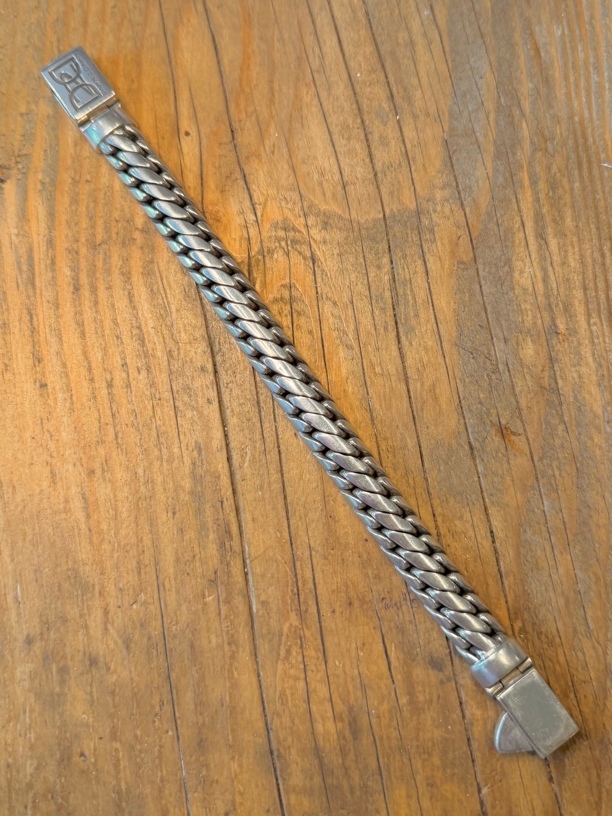 Dawn 2 Dawn Close Link Curb Chain Flat 925 Sterling Silver 7.5 inch Bracelet
