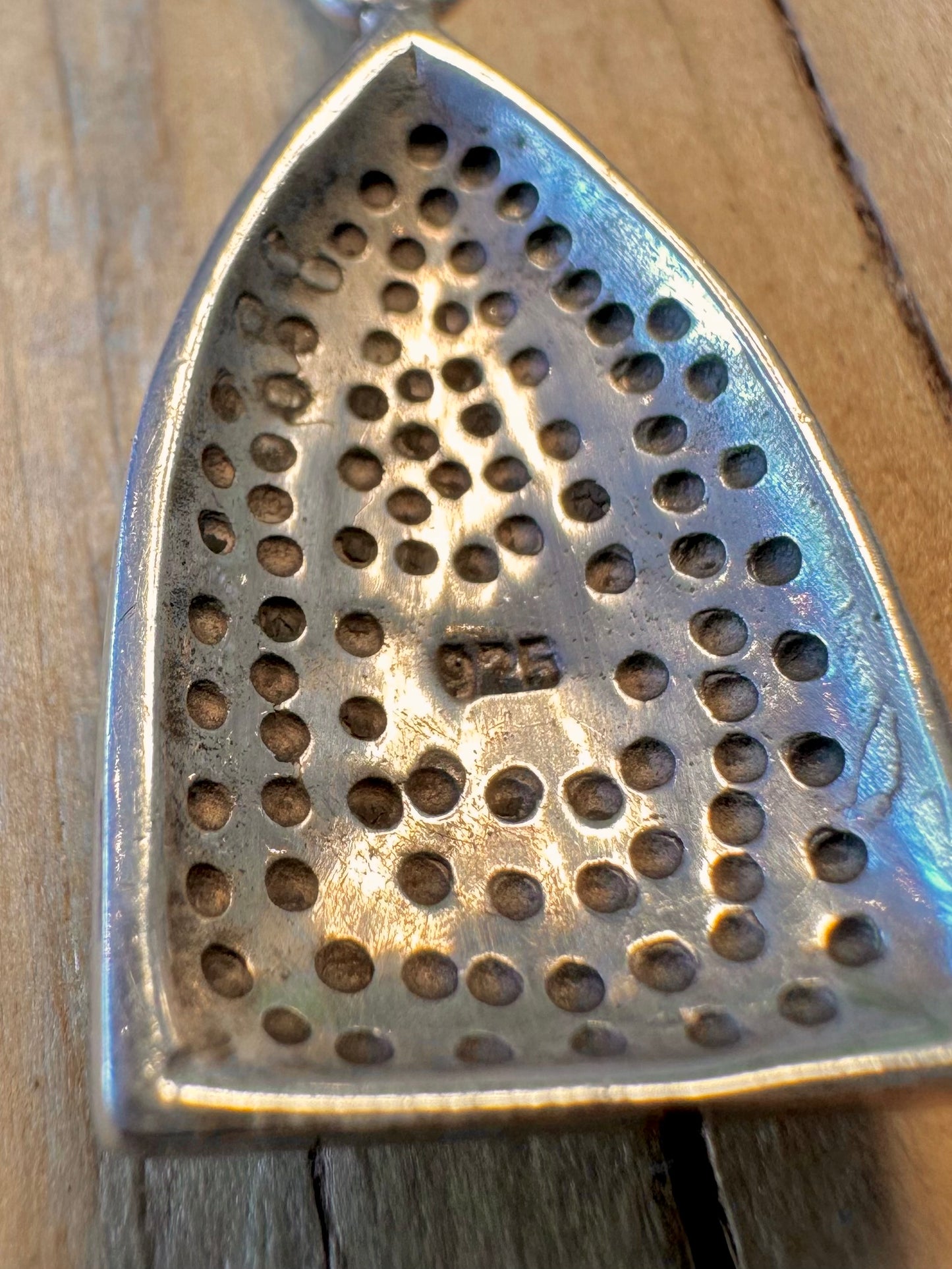 Vintage Multi Coloured Mother of Pearl 925 Silver Pendant