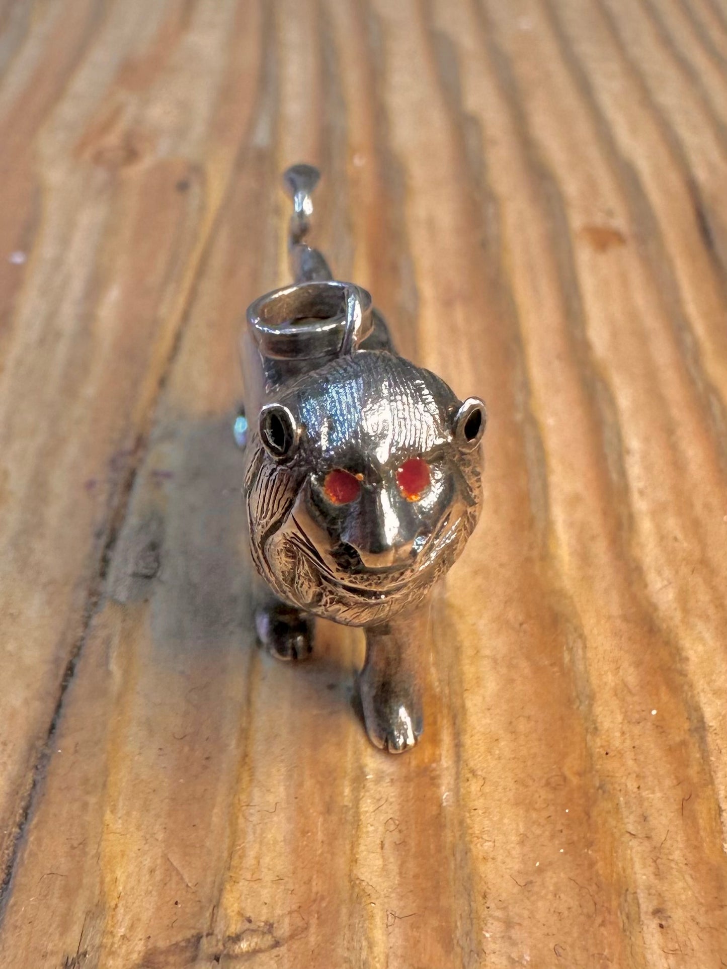 Lion Red Eyes 925 Sterling Silver Pendant