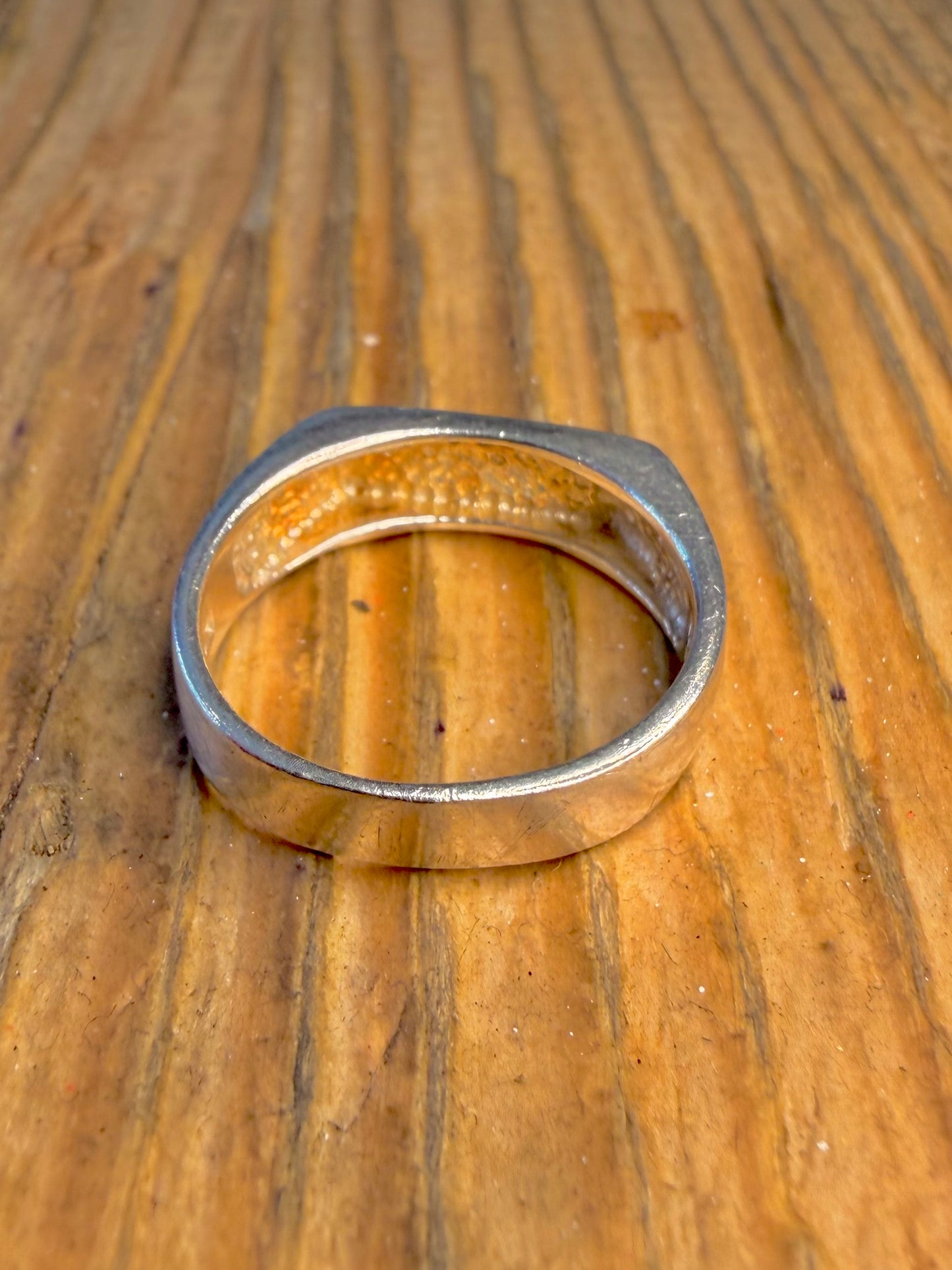 Flat Rectangle 925 Sterling Silver Size O Ring