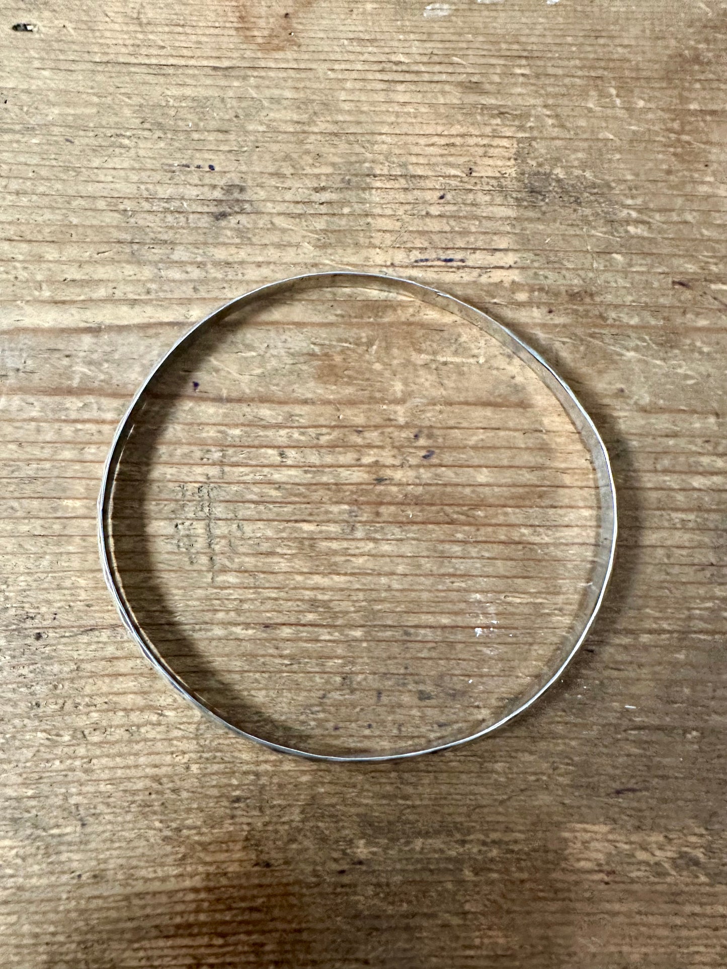 Vintage Faceted 925 Silver Bangle