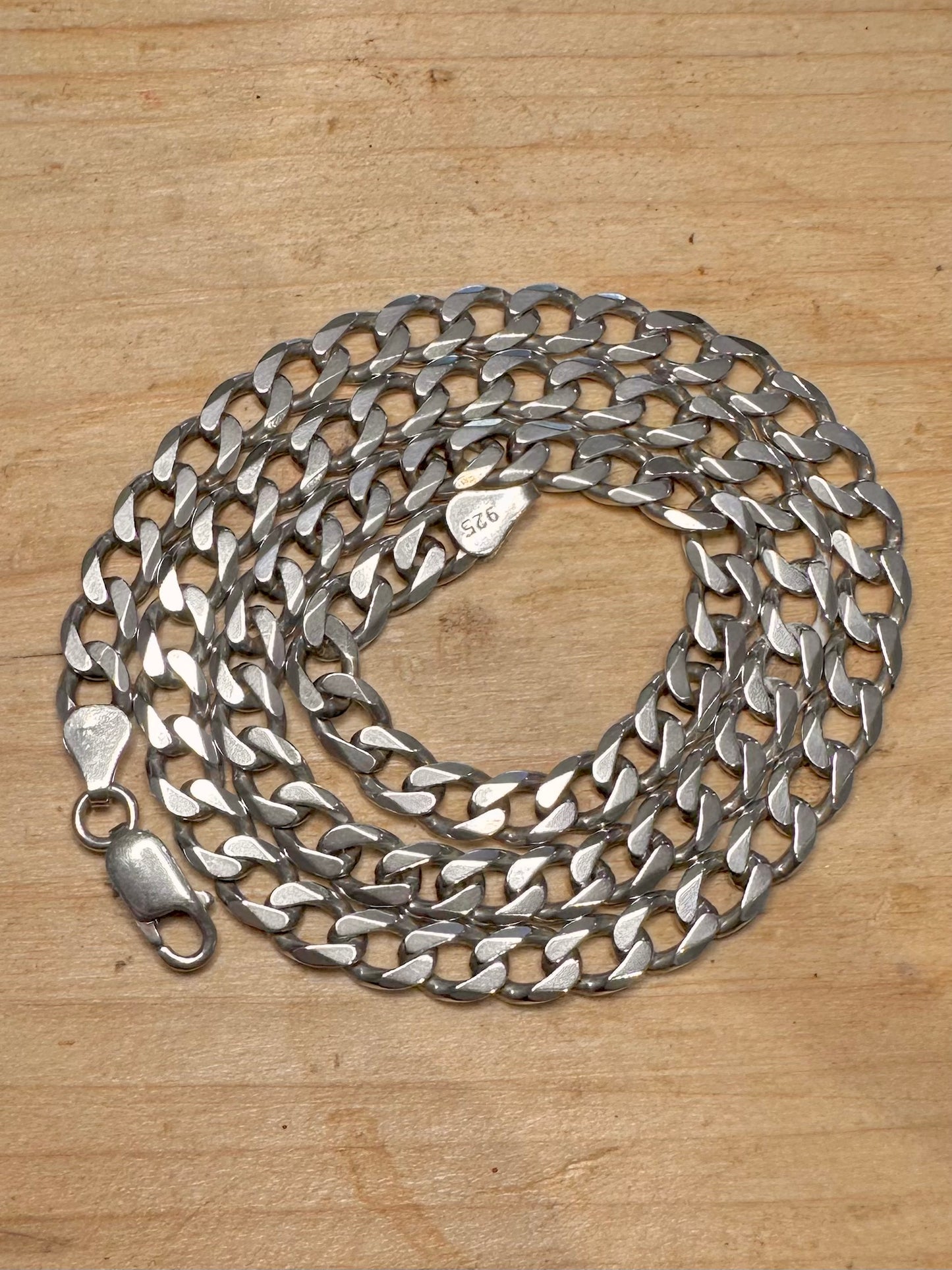 Vintage Cub Chain 925 Silver 20.5 inch Necklace