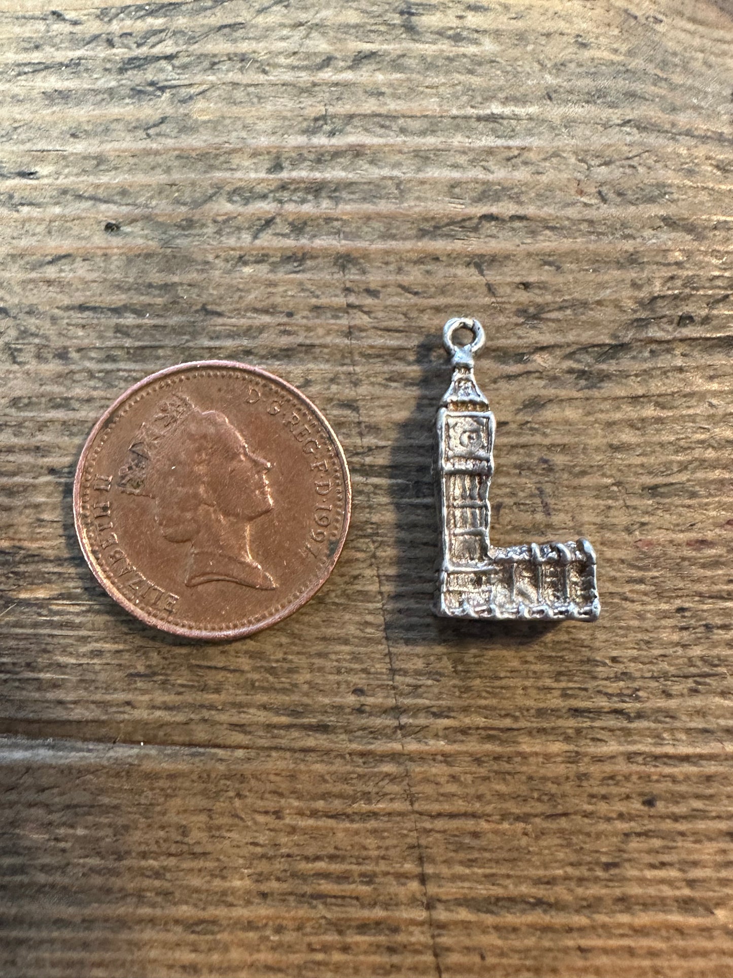 Vintage Big Ben 925 Silver Charm Pendant