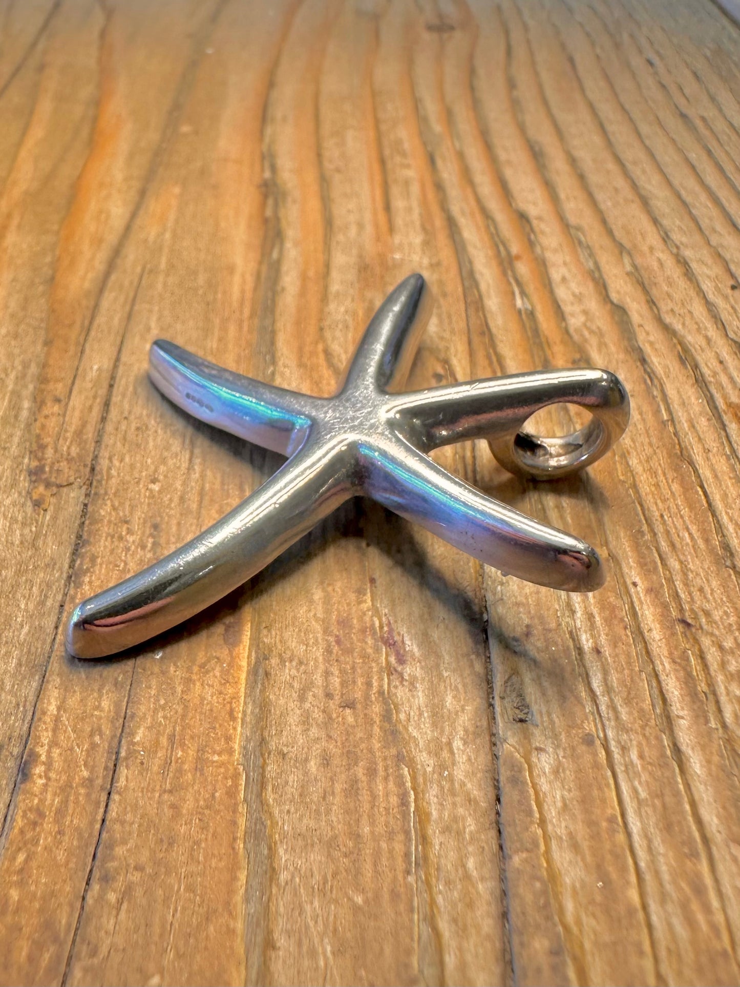 Abstract Star Fish 925 Sterling Silver Pendant
