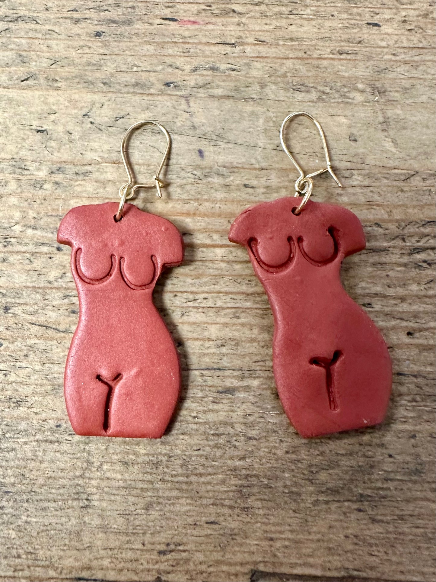 Handmade Naked Body Clay Costume Earrings