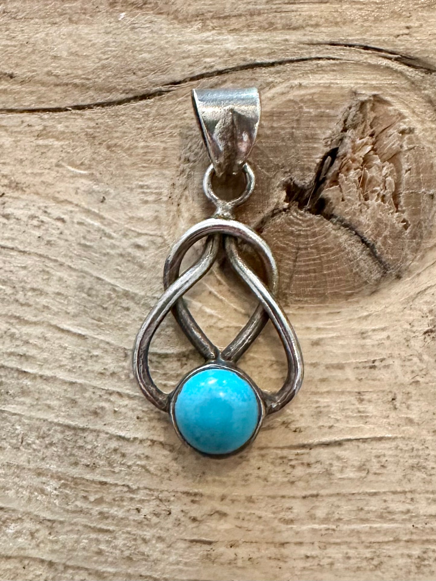 Vintage Turquoise Celtic 925 Silver Pendant