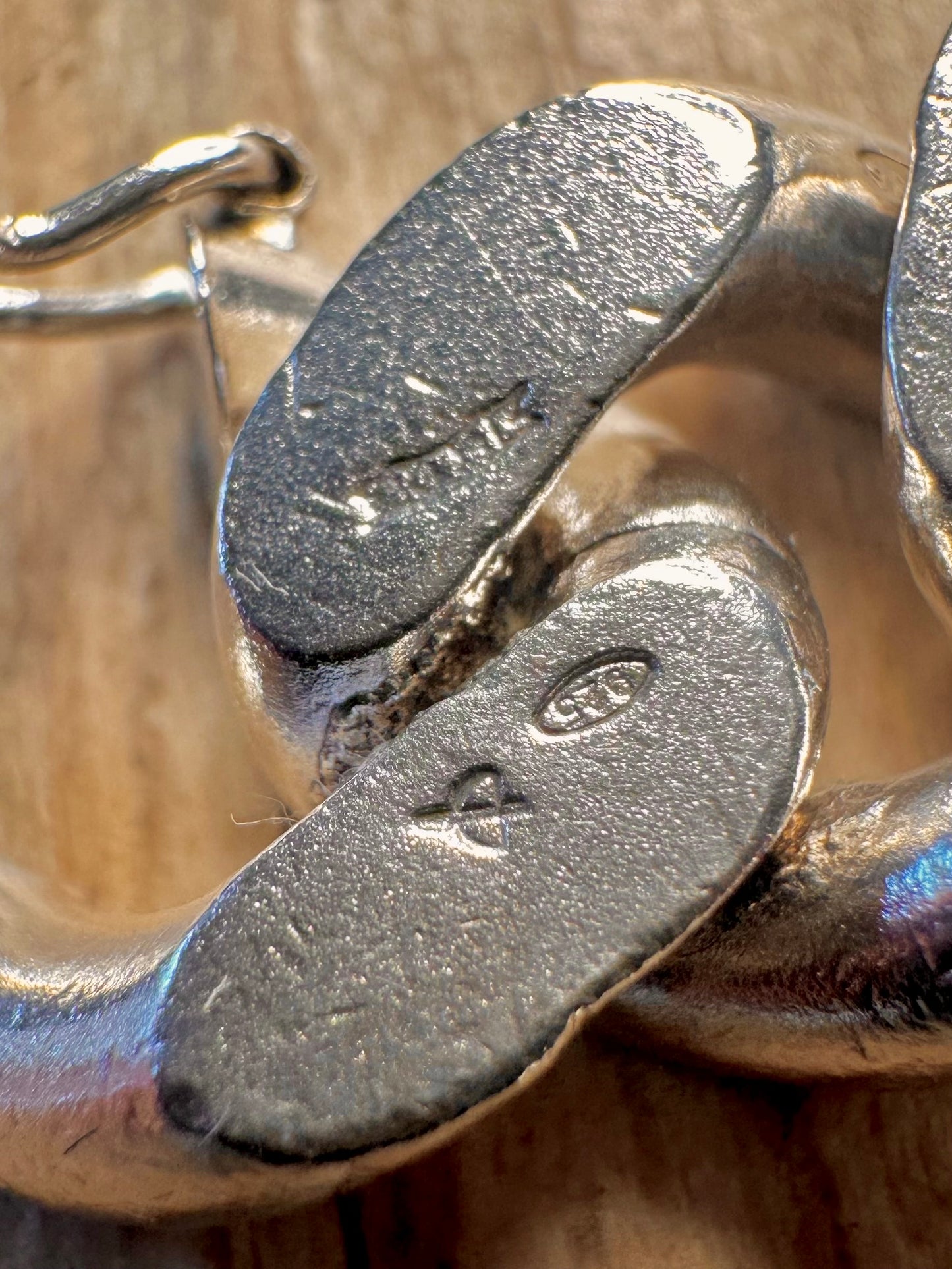 Vintage 1974 Identity Curb Chain 925 Sterling Silver 8.5 inch Bracelet