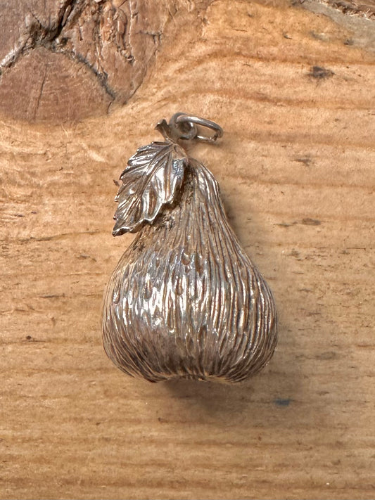 Vintage 1970’s Pear Solid 925 Silver ED Maker Pendant