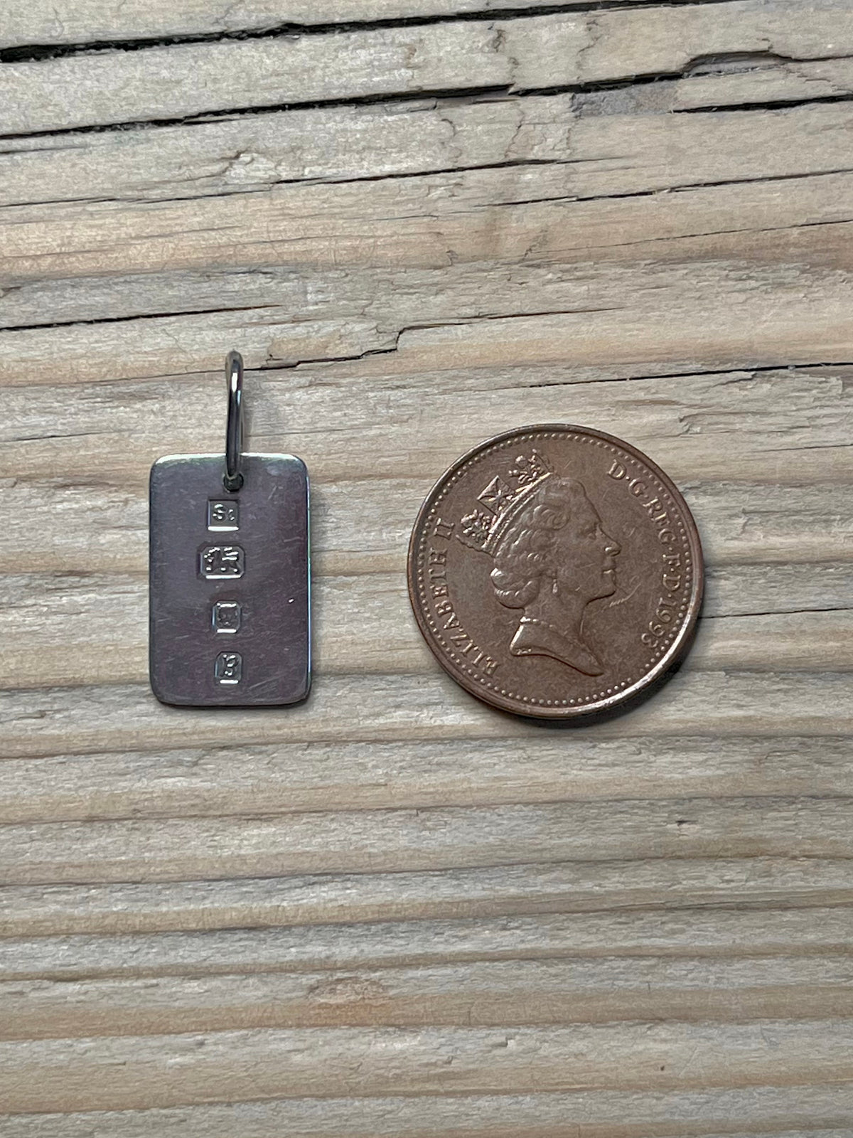 Small Ingot London 1937 Maker Se 925 Sterling Silver Pendant