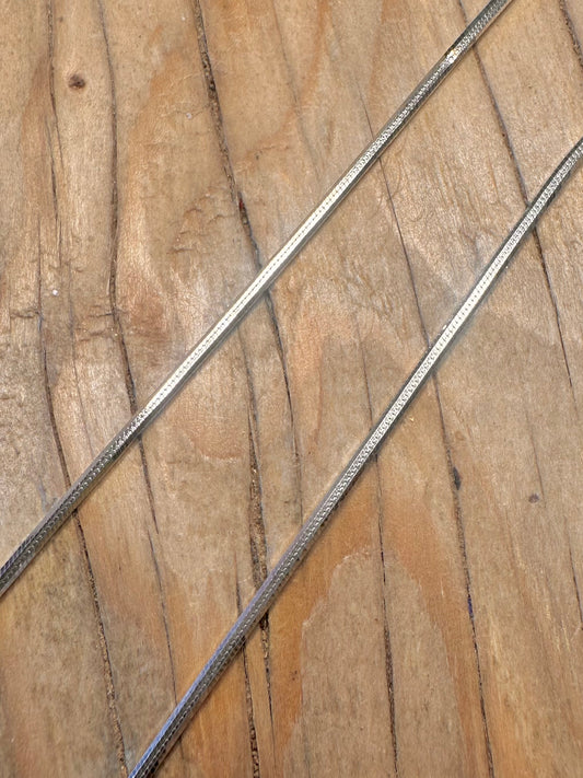 Modern Box Snake Chain Italy 925 Sterling Silver 18 inch Necklace