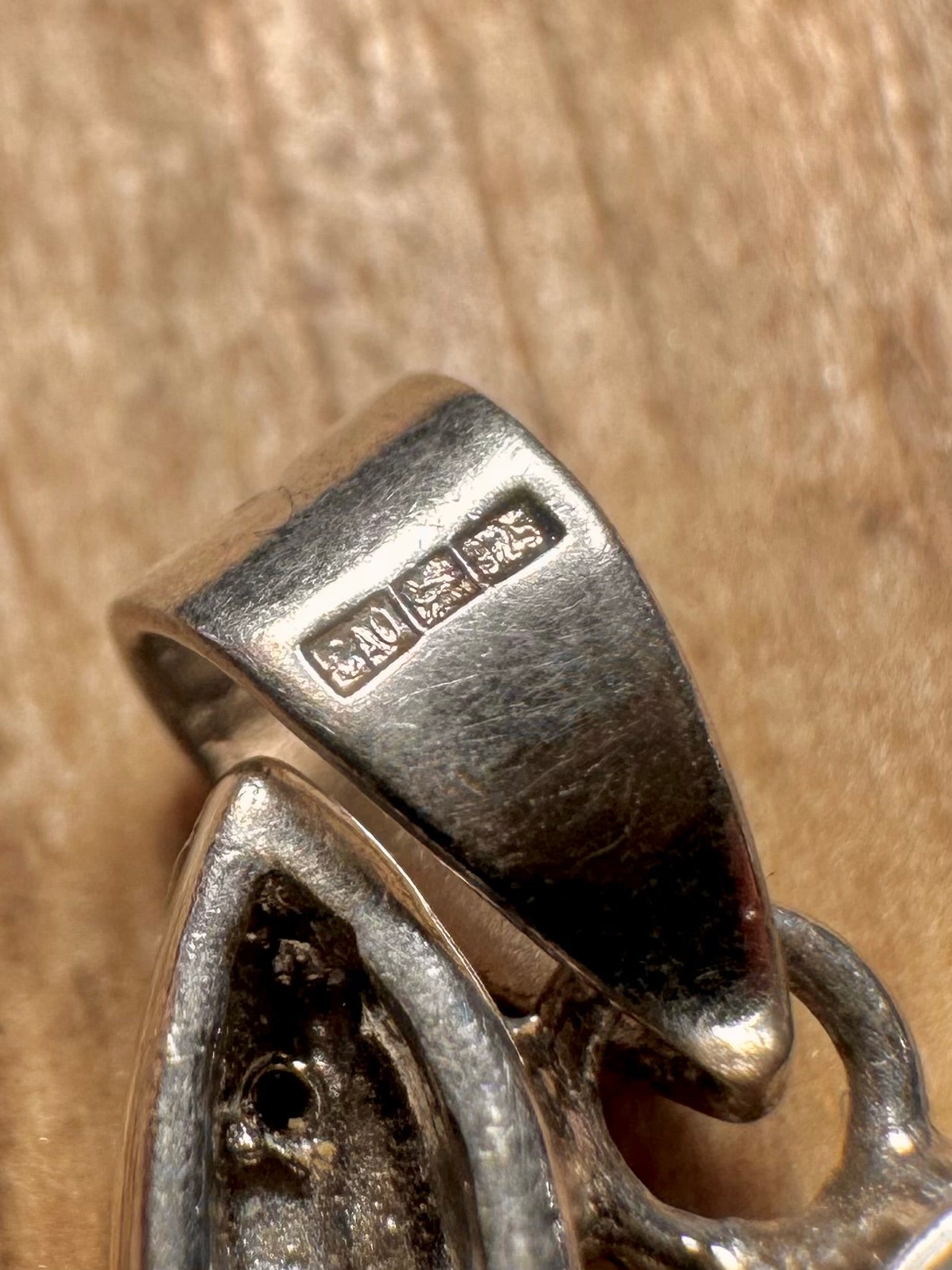 Vintage Playboy Blue Stone 925 Sterling Silver Pendant