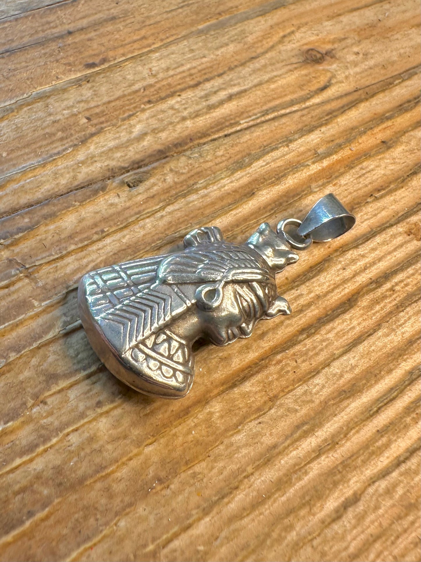 Egyptian Queen Double Sided 925 Sterling Silver Pendant