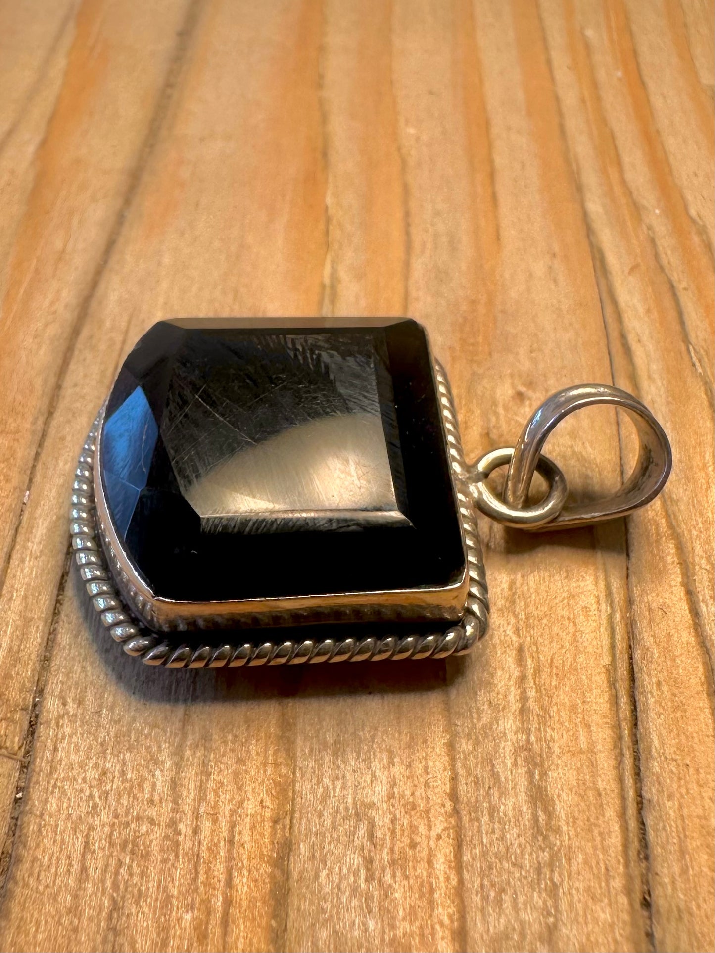 Vintage Dark Purple 925 Sterling Silver Pendant