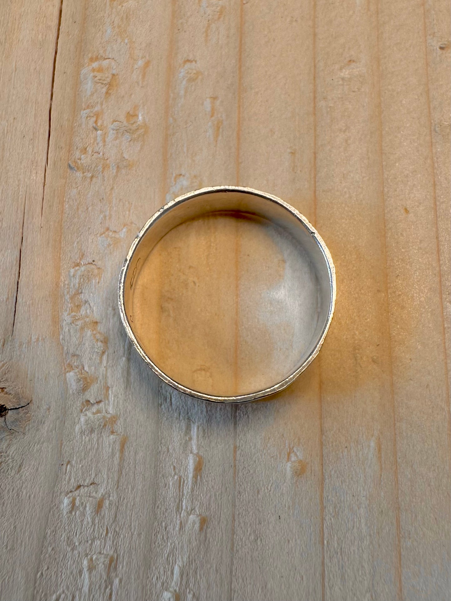 Hammered Band 925 Sterling Silver Size U Ring