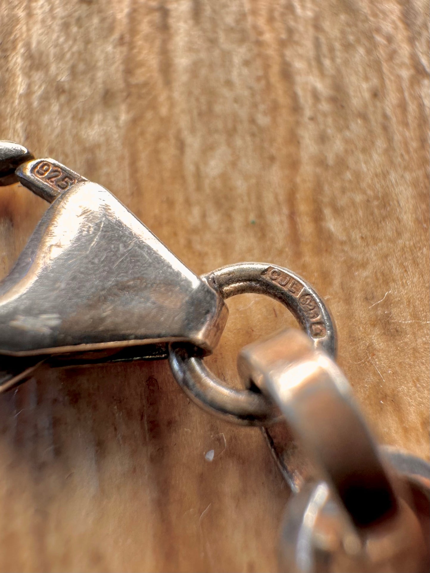 Abstract Heart Link 925 Sterling Silver 6.7 to 9.5 inch Bracelet