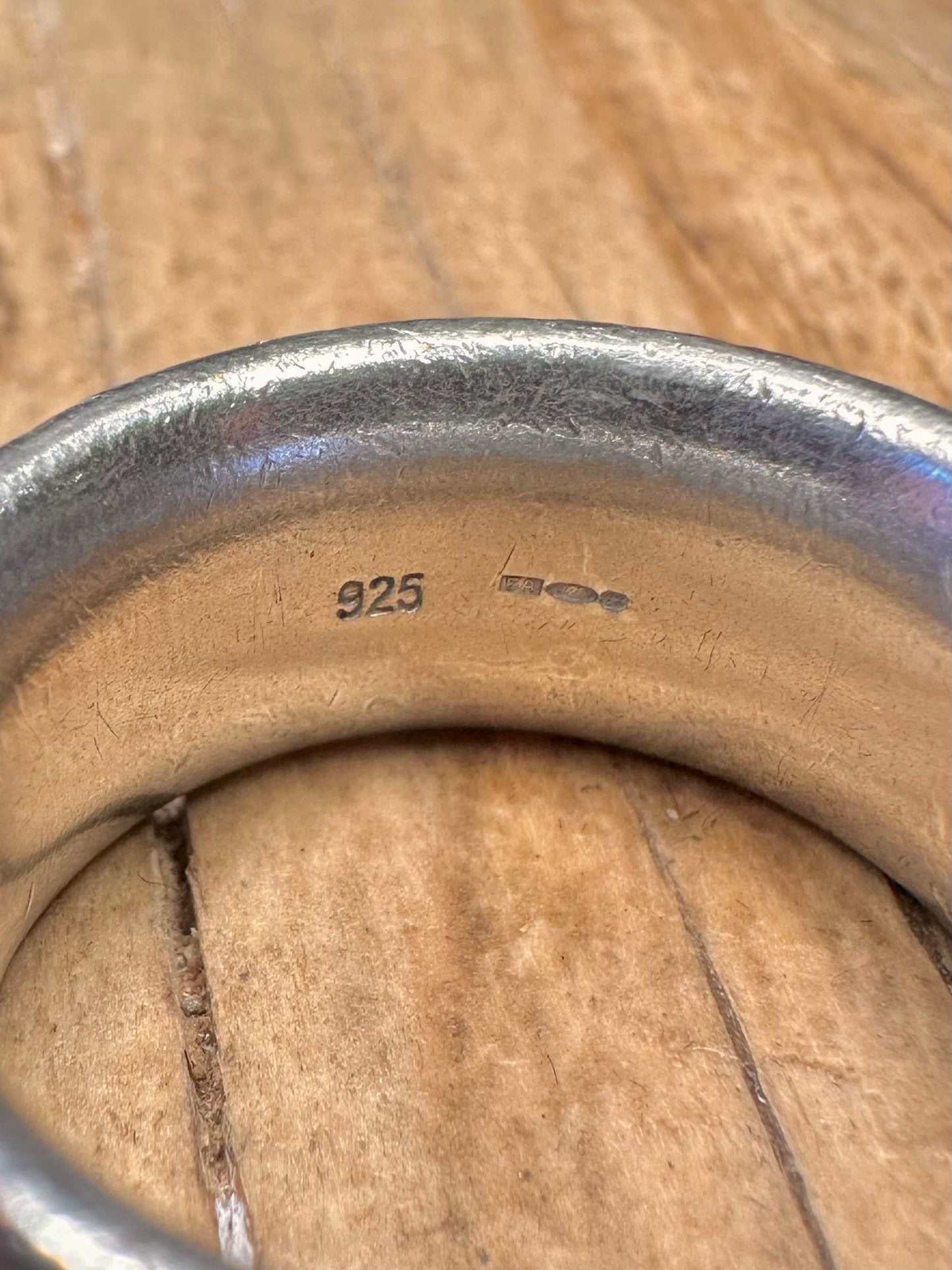 Vintage Emporio Armani Chunky Band 925 Sterling Silver Size T Ring