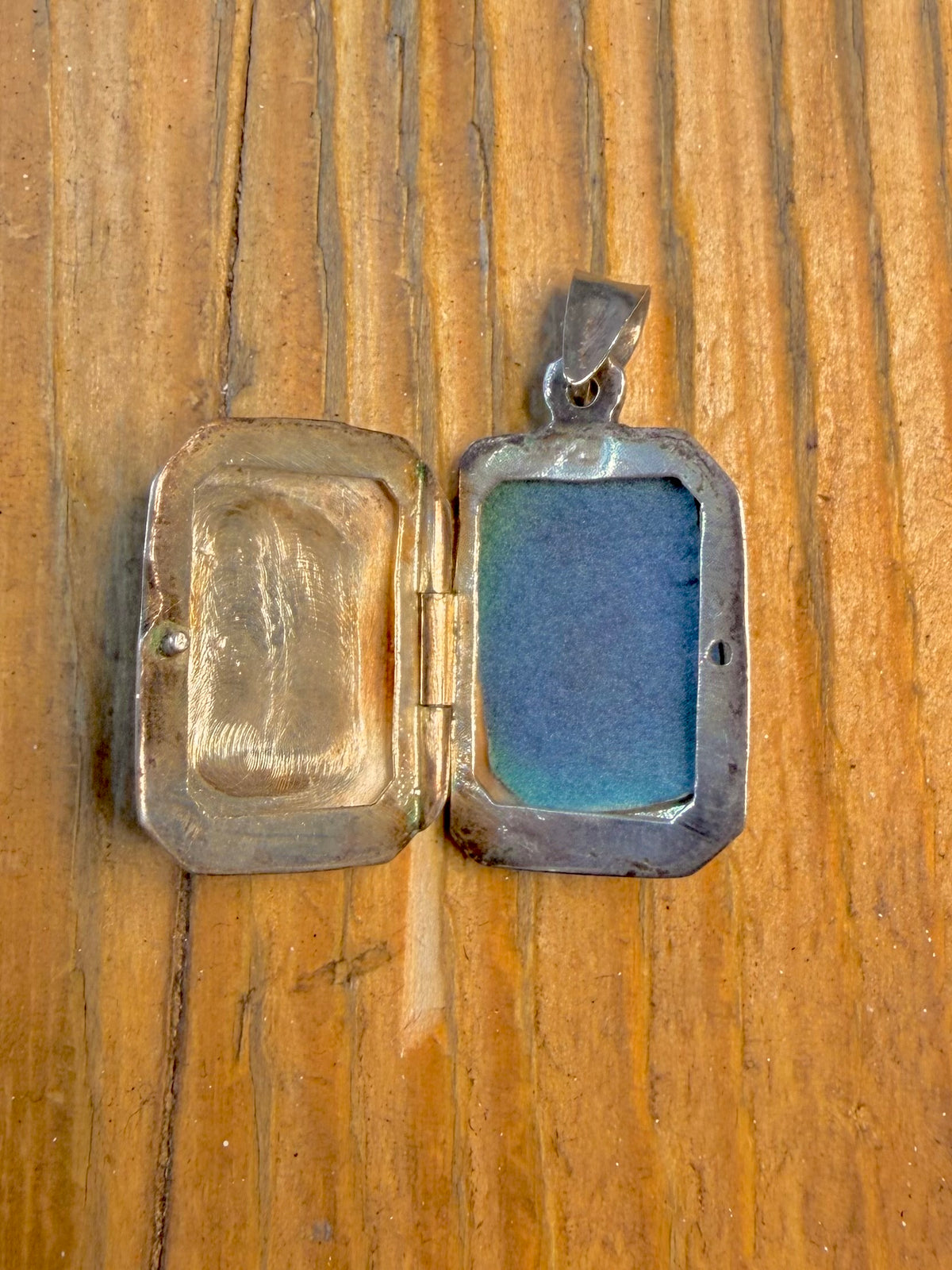 Rectangle Engraved Floral Locket 925 Sterling Silver Pendant