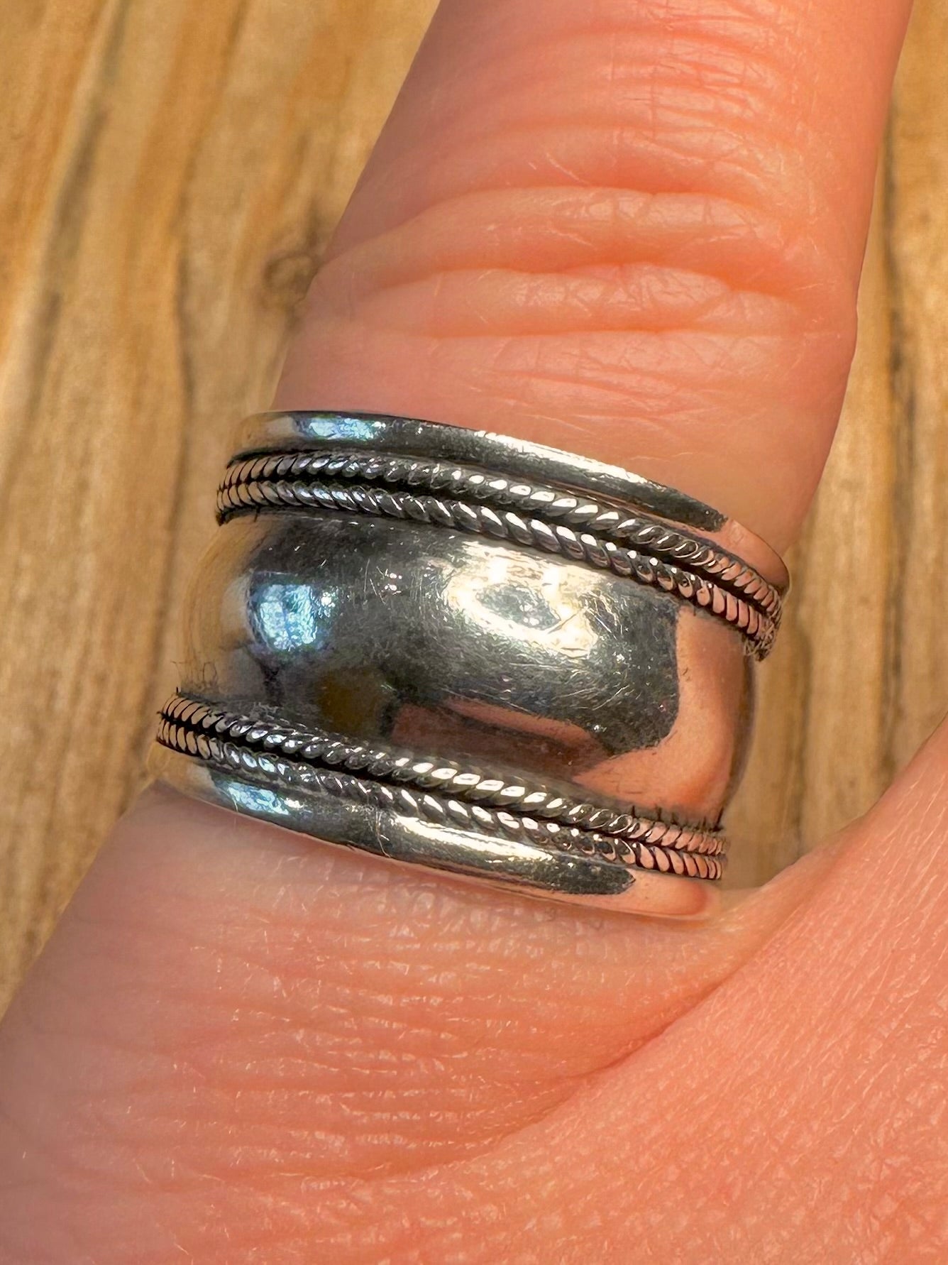 Vintage Tribal 925 Sterling Silver Size L1/2 Ring