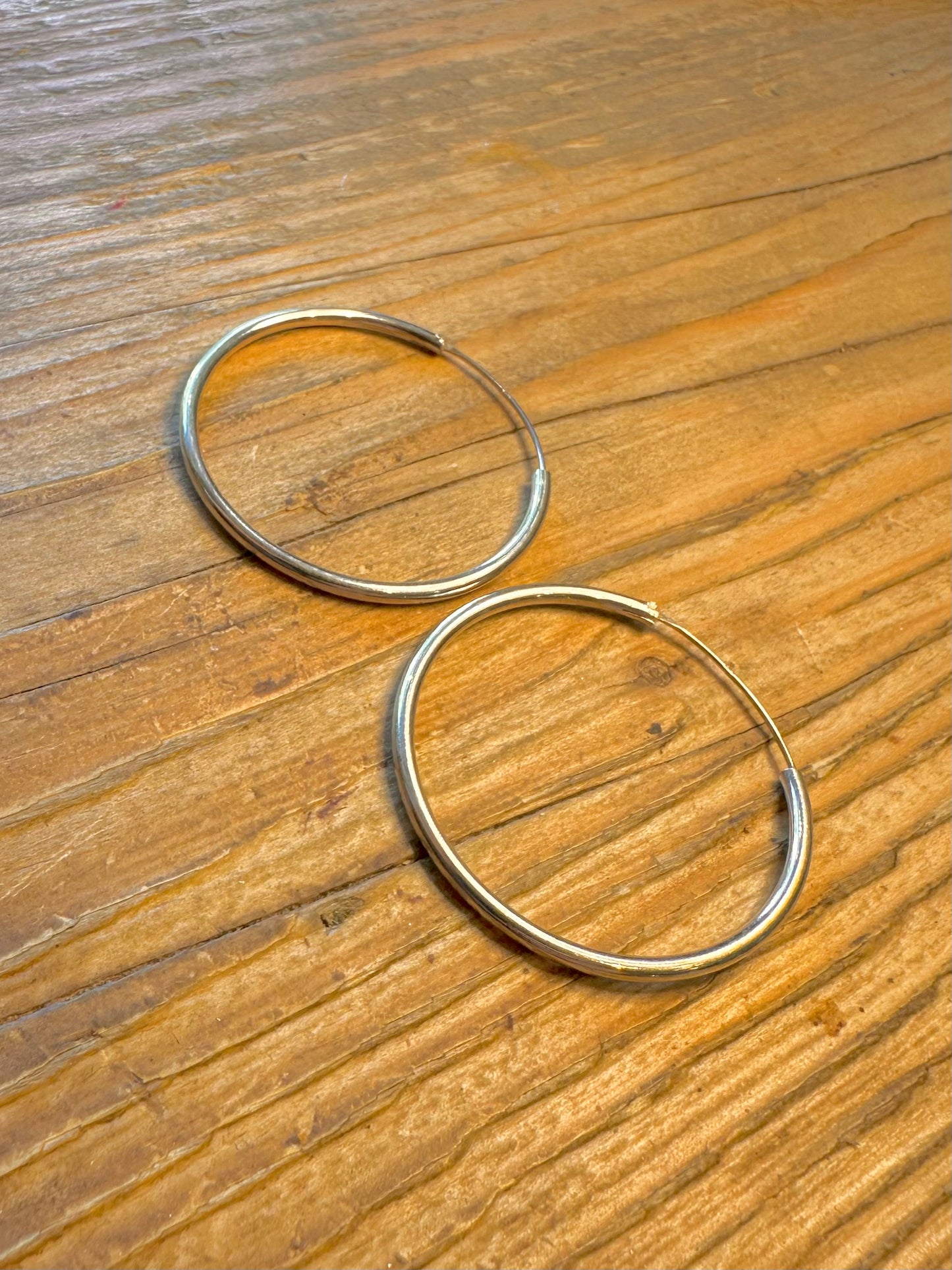 Large Hoops 925 Sterling Silver Earrings