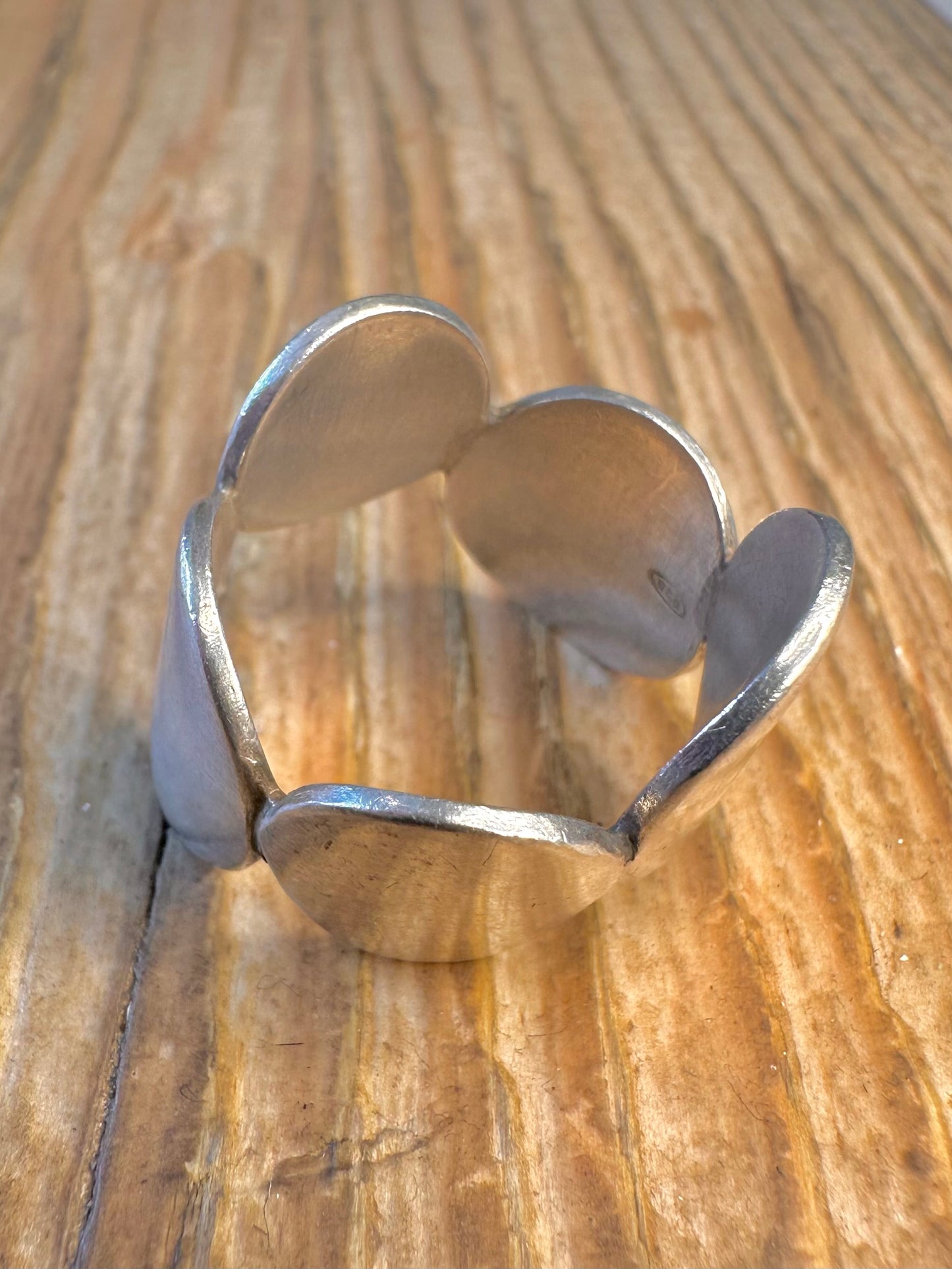 Modernist Circle Band 925 Sterling Silver Size R Ring