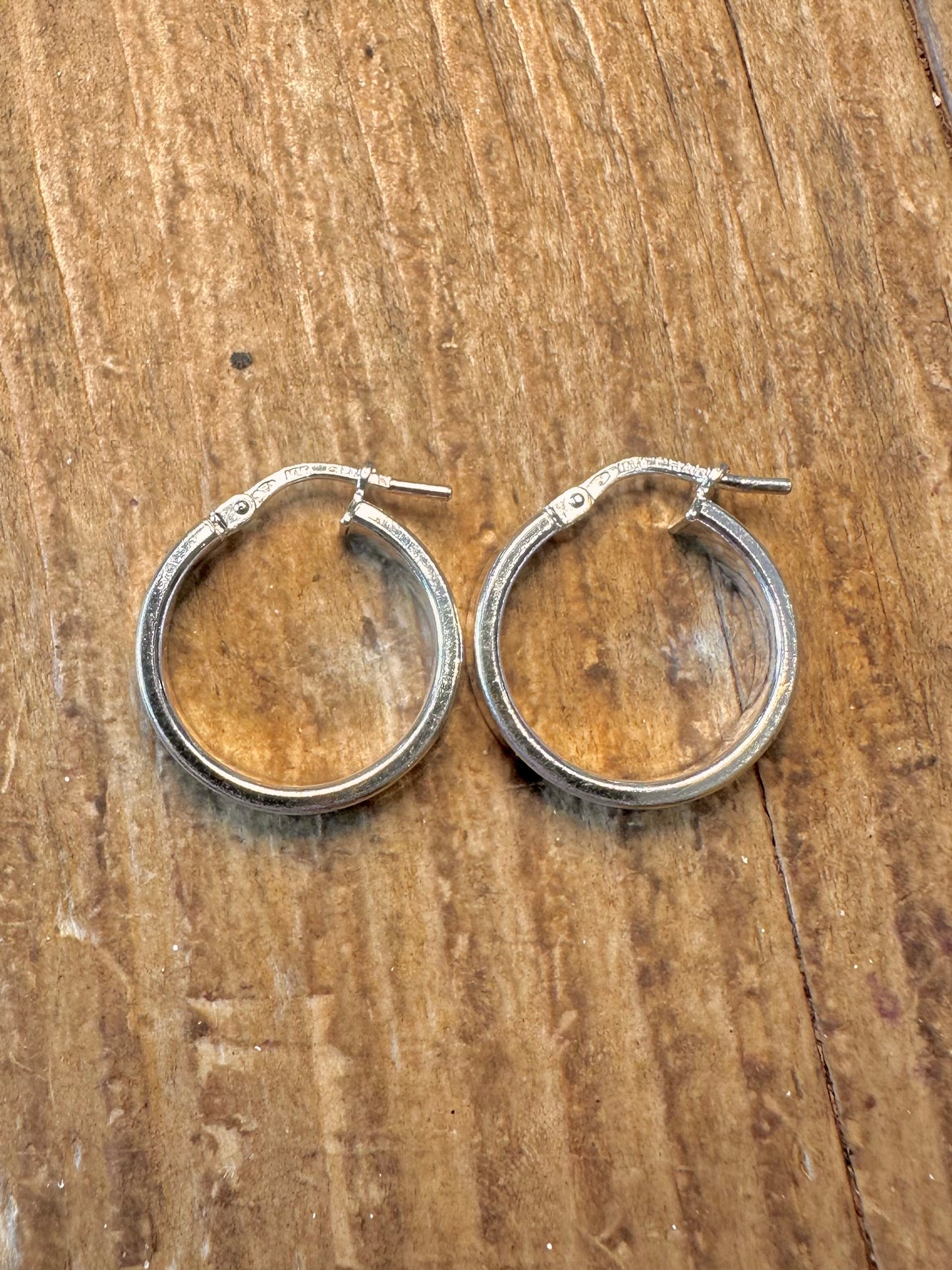Chunky Hoops Italy 925 Sterling Silver Earrings