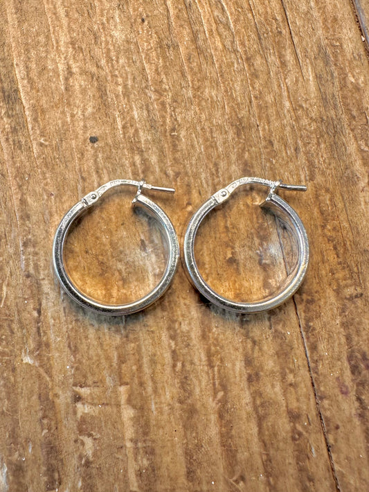 Chunky Hoops Italy 925 Sterling Silver Earrings
