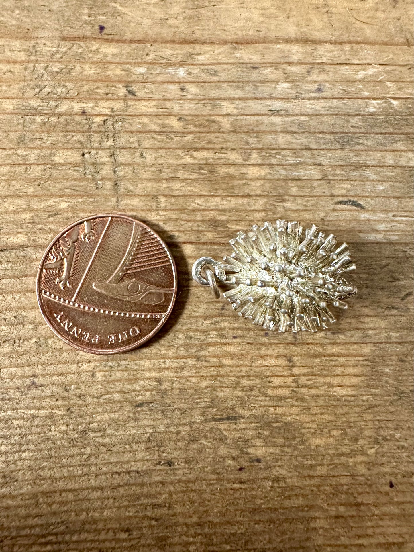 Vintage Hedgehog 925 Silver Pendant