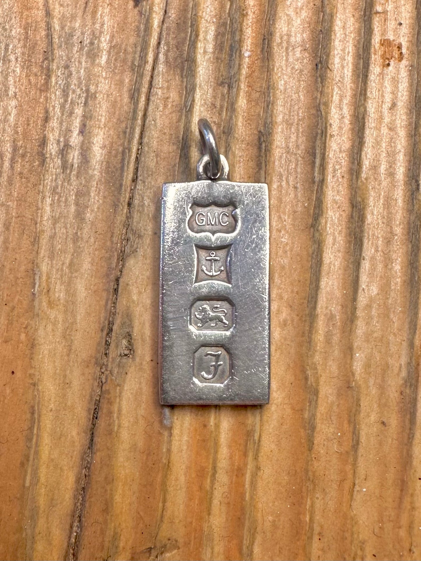 Ingot 1980 Maker GMC Birmingham 926 Sterling Silver Pendant