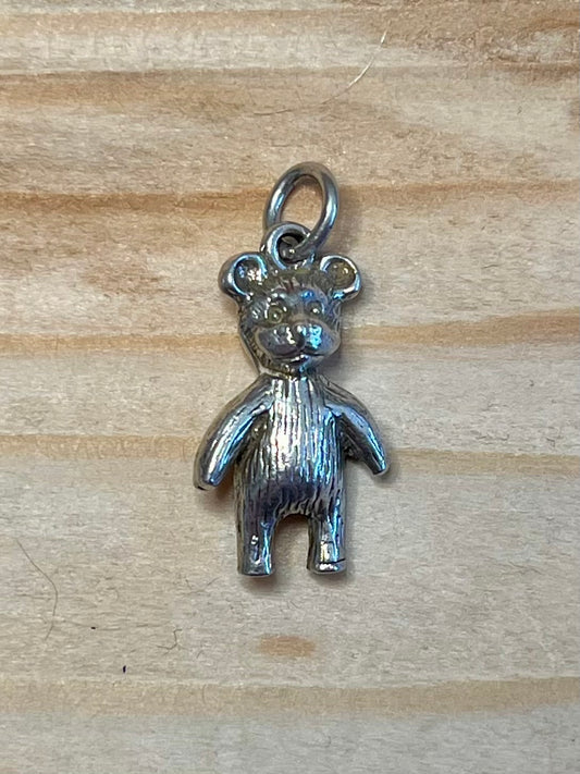 Small Teddy Bear 925 Sterling Silver Pendant