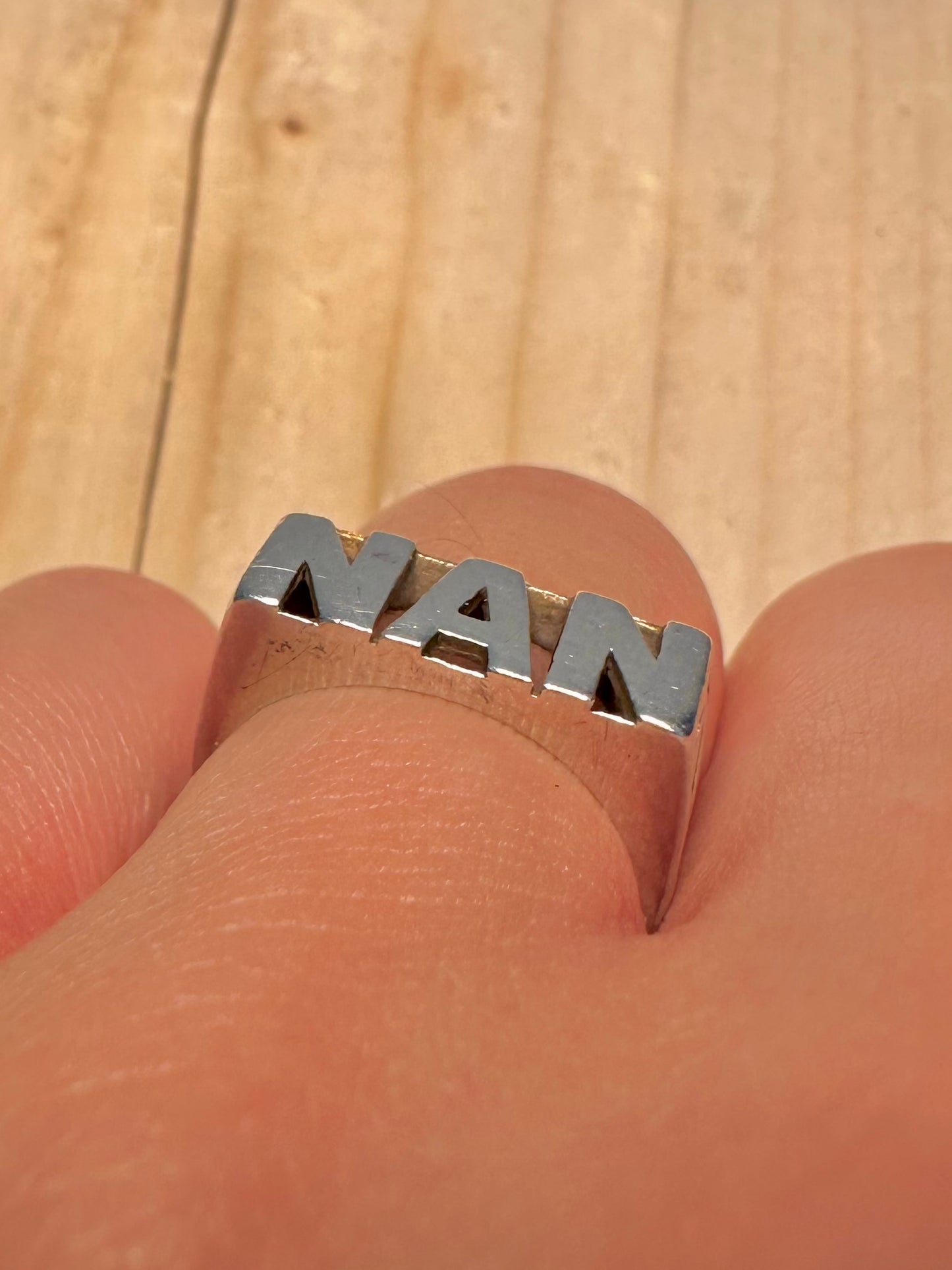 Nan Signet 925 Sterling Silver Size K Ring