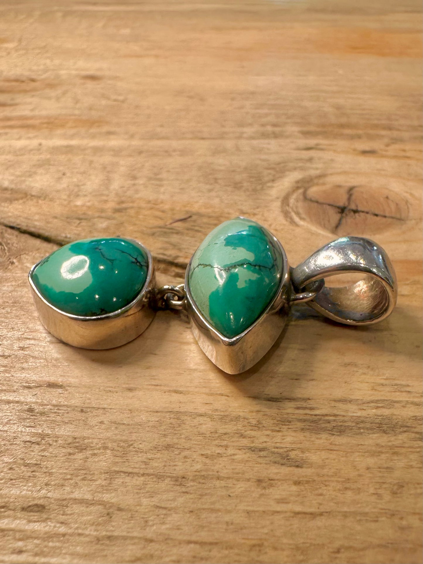 Vintage Turquoise 925 Silver Pendant