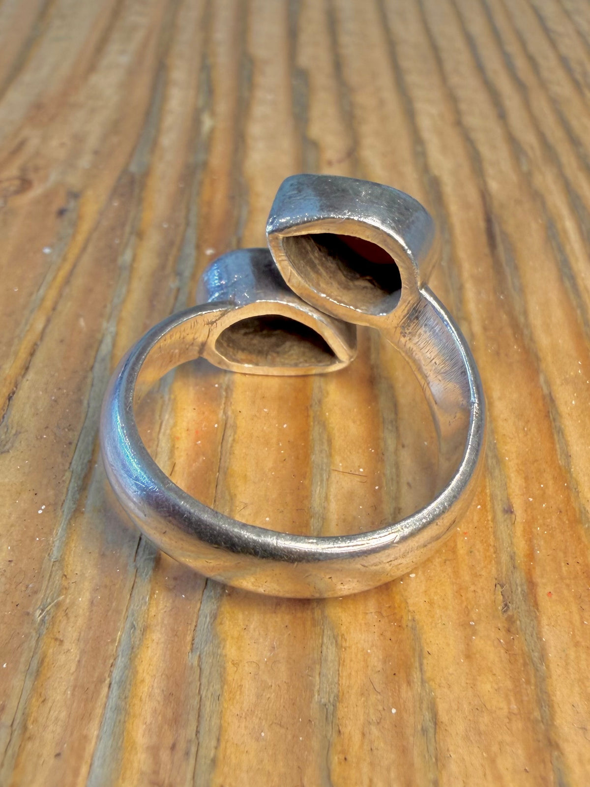 Overlapping Red Garnet 925 Sterling Silver Size O Ring