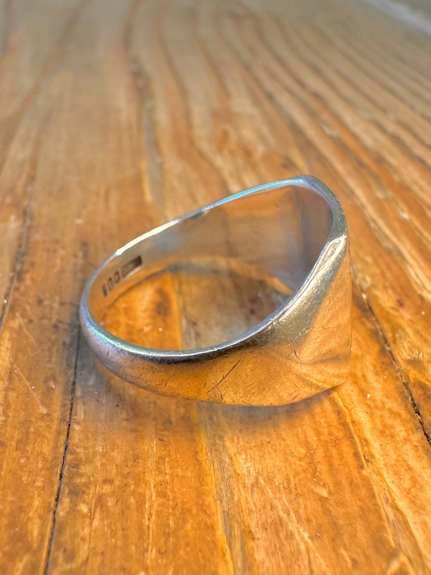 Engraved 1977 Signet Dublin 925 Sterling Silver Size R1/2 Ring