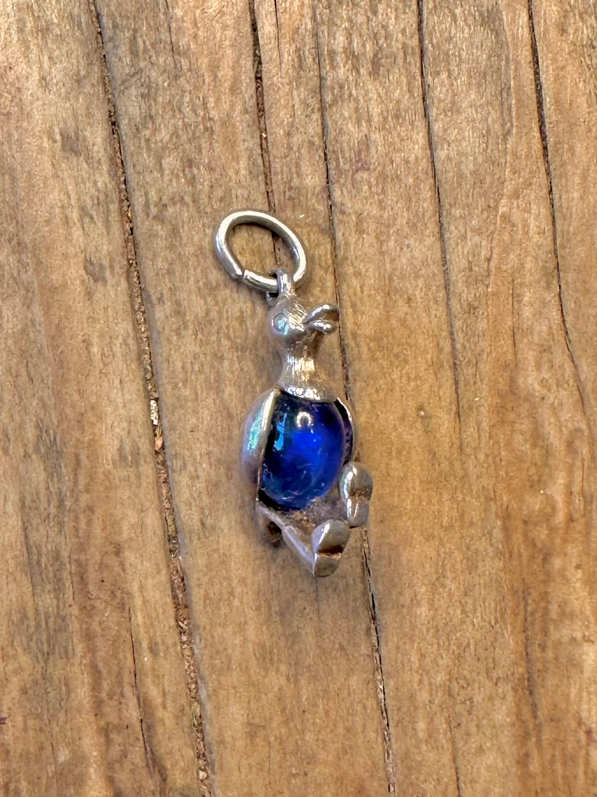 Blue Belly Duck 925 Sterling Silver Charm Pendant