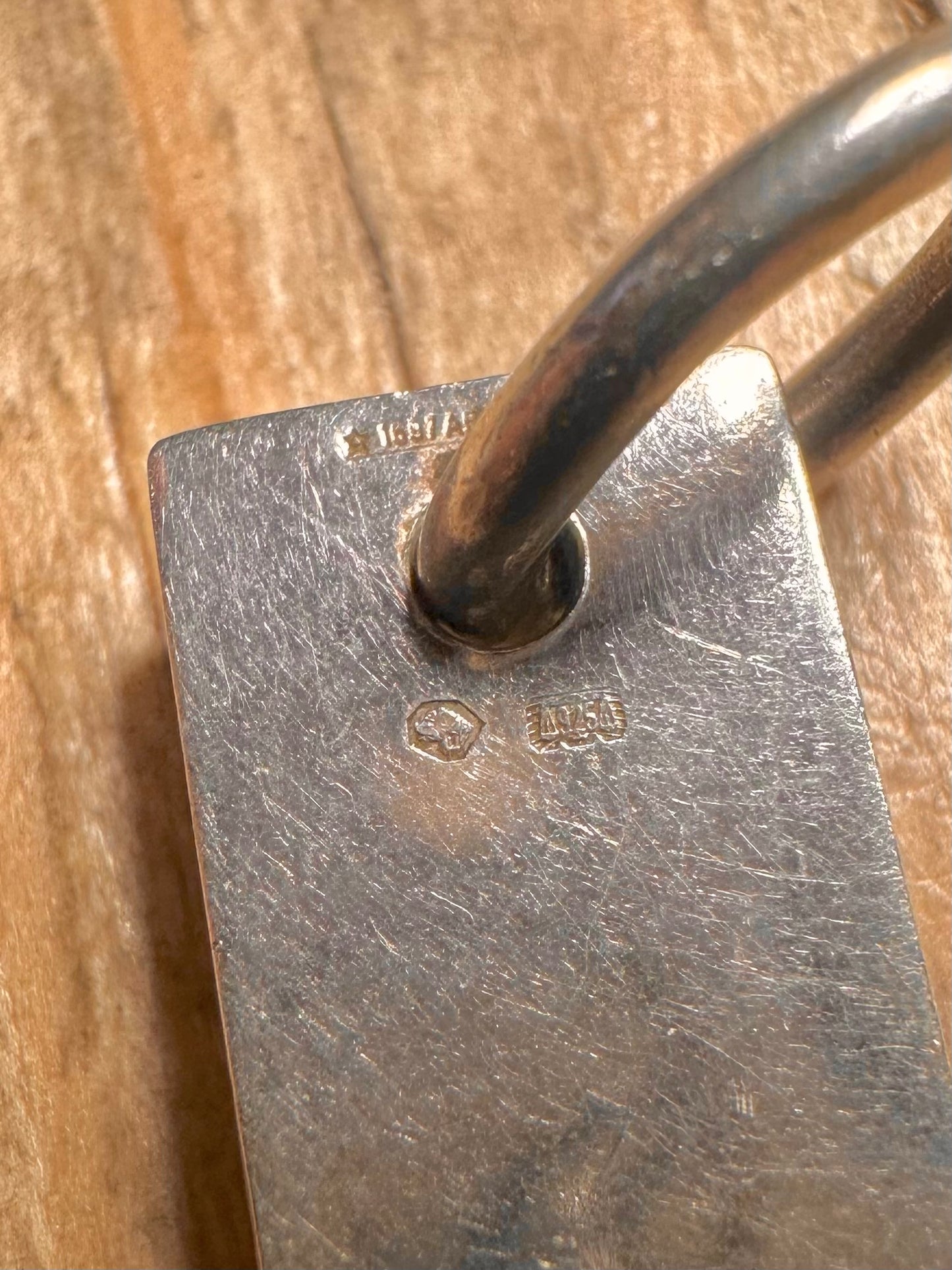 Vintage Gucci Bar 1697AR 925 Sterling Silver Pendant