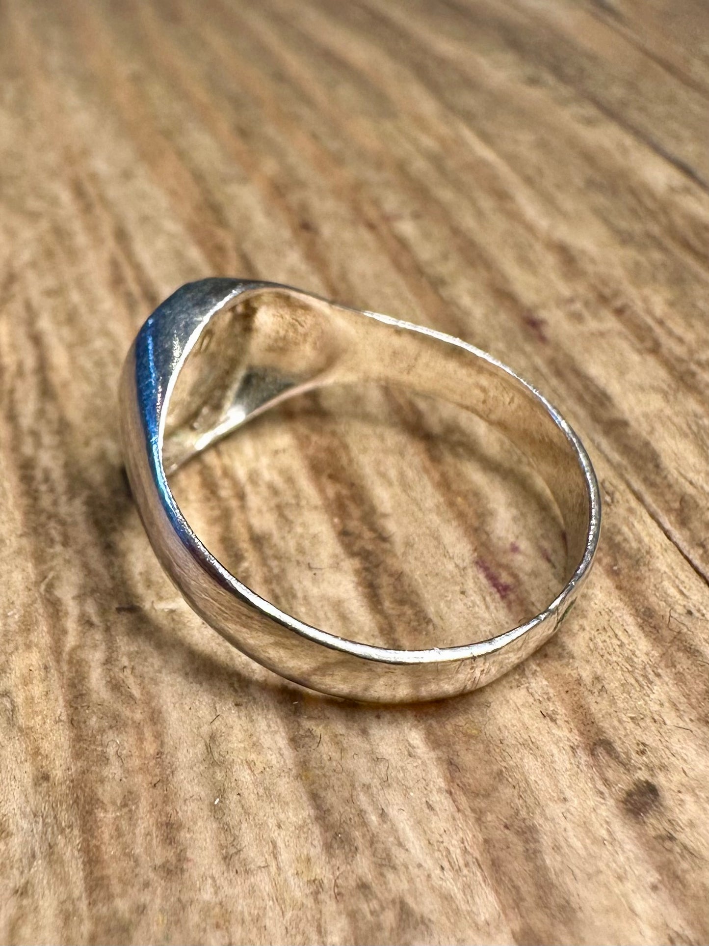 Baskenkreuz Siegelring 925 Sterling Silber Größe O