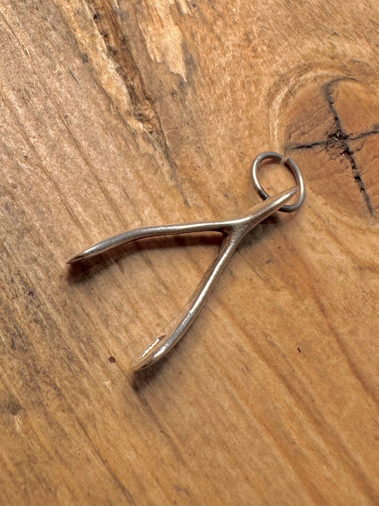 Vintage Wishbone 925 Silver Pendant
