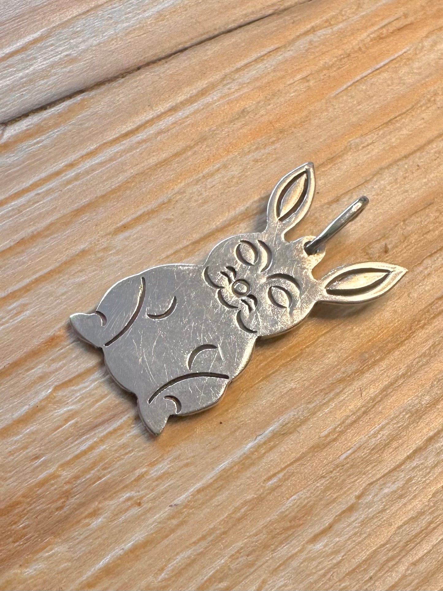 Vintage Rabbit 925 Silver Pendant